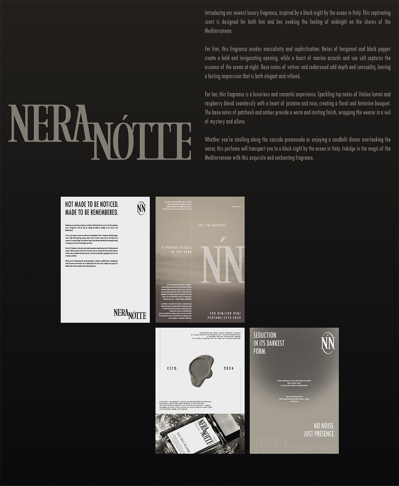 NERA NOTTE | Разработка логотипа для парфюмерного бренда — Изображение №2 — Брендинг на Dprofile