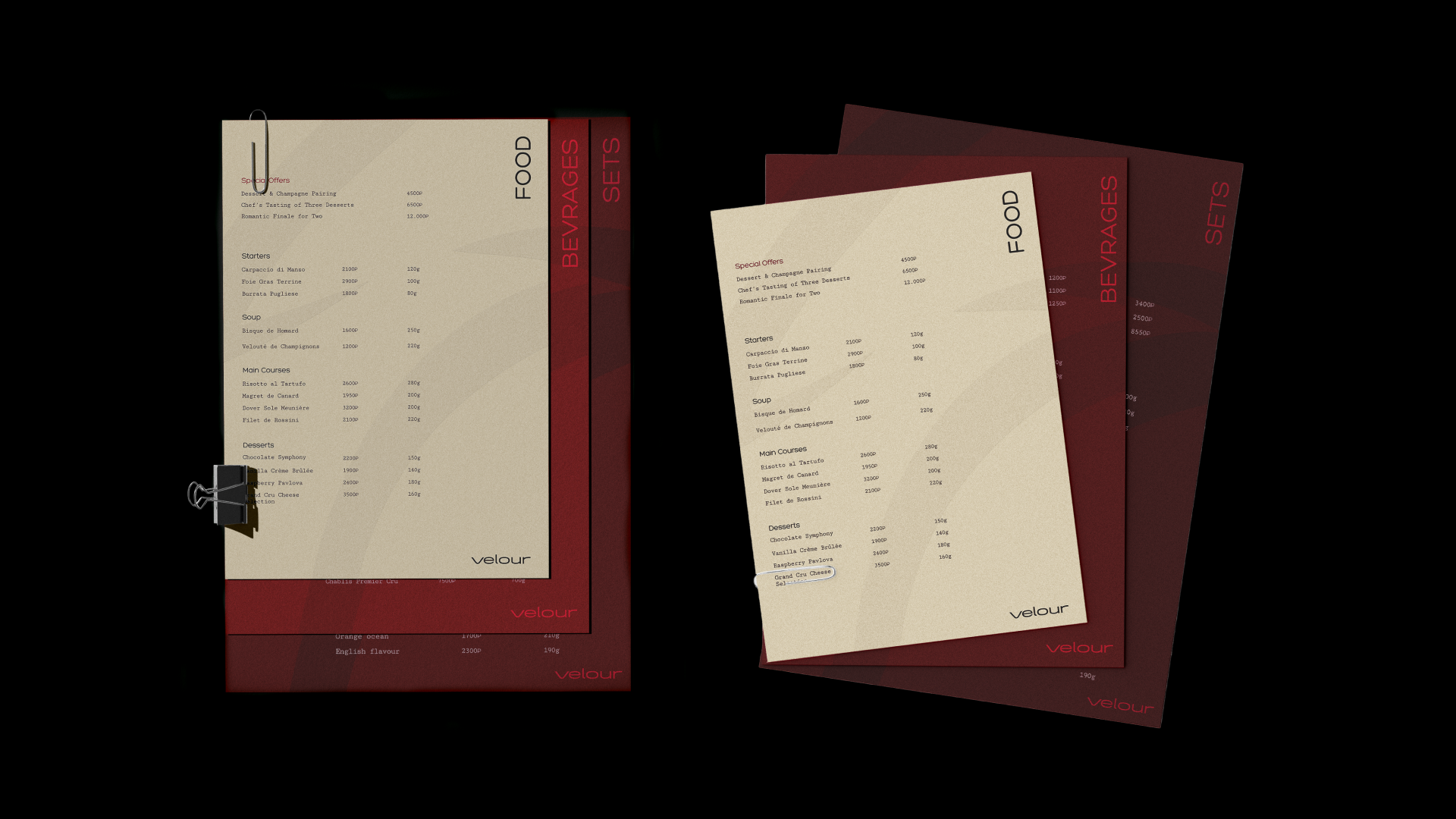 velour ресторан — Изображение №1 — Брендинг на Dprofile