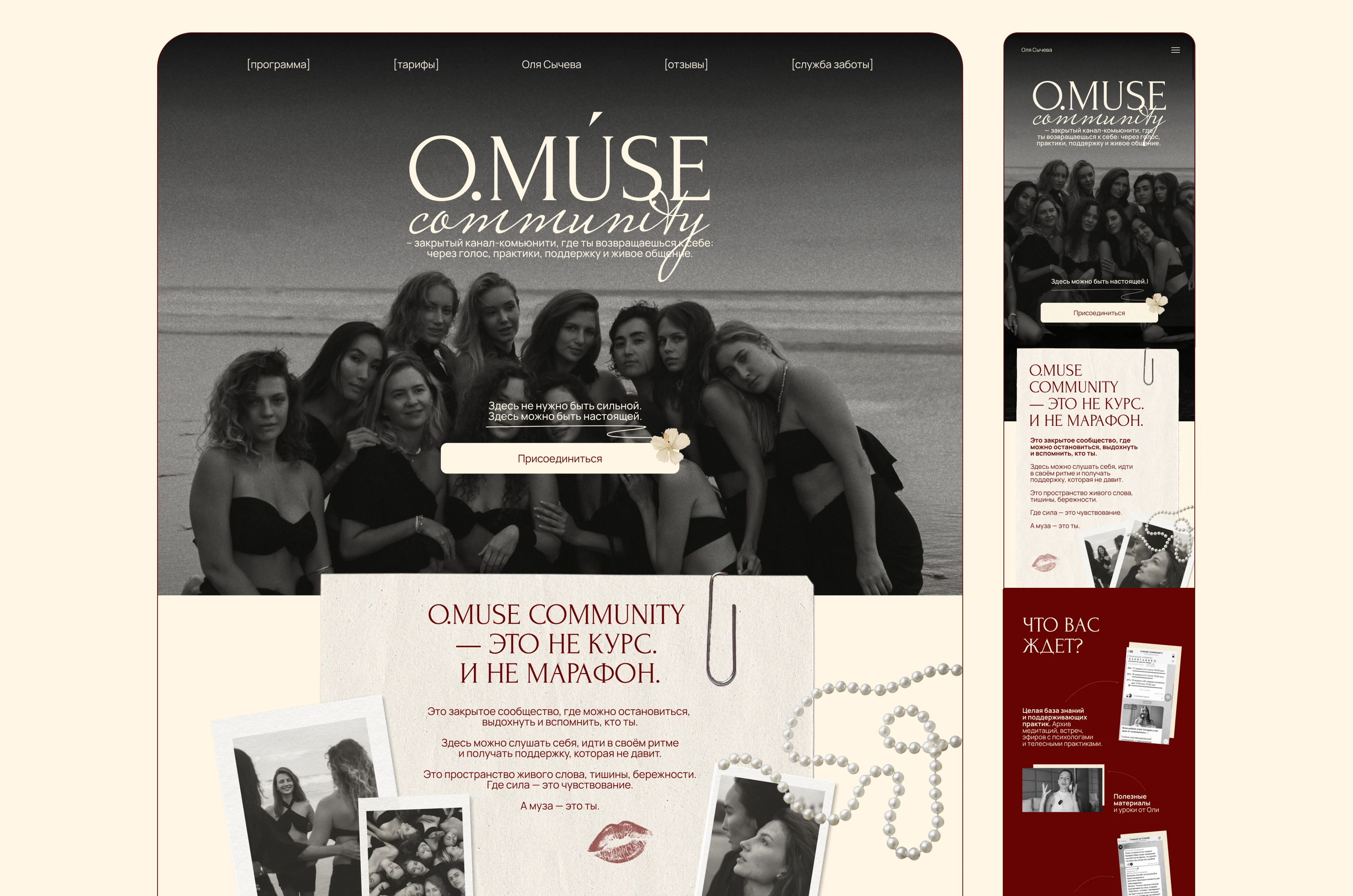 Фирменный стиль, логотип и сайт для женского клуба — Изображение №6 — Интерфейсы, Брендинг на Dprofile