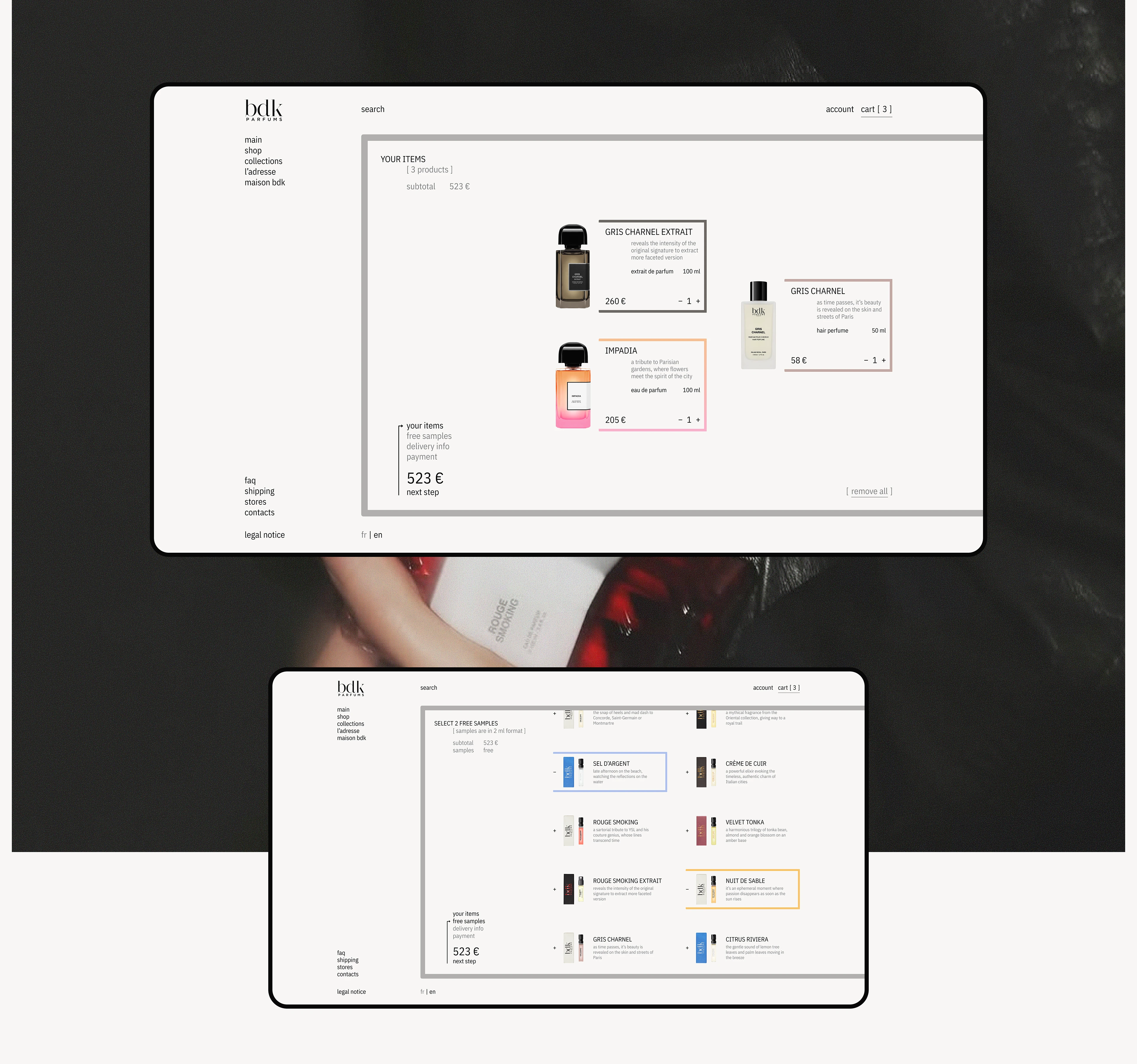 BDK Parfums | E-commerce Redesign concept — Изображение №9 — Интерфейсы, Анимация на Dprofile