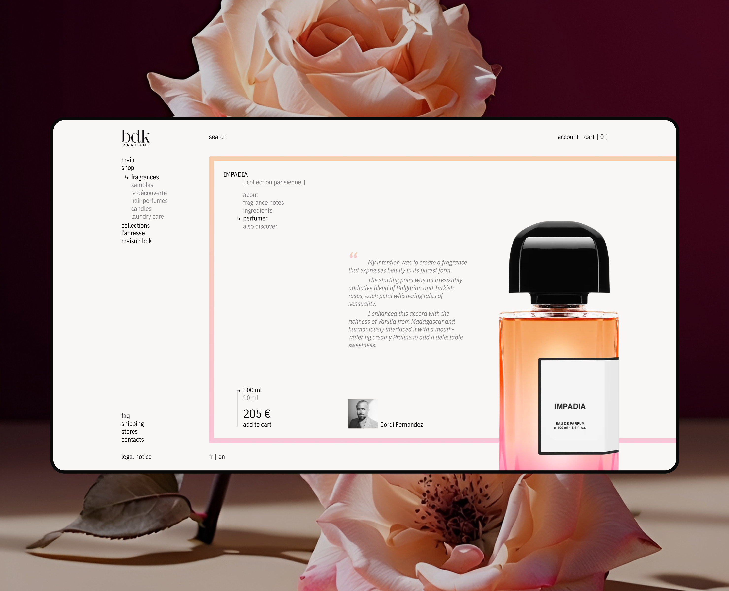 BDK Parfums | E-commerce Redesign concept на Dprofile