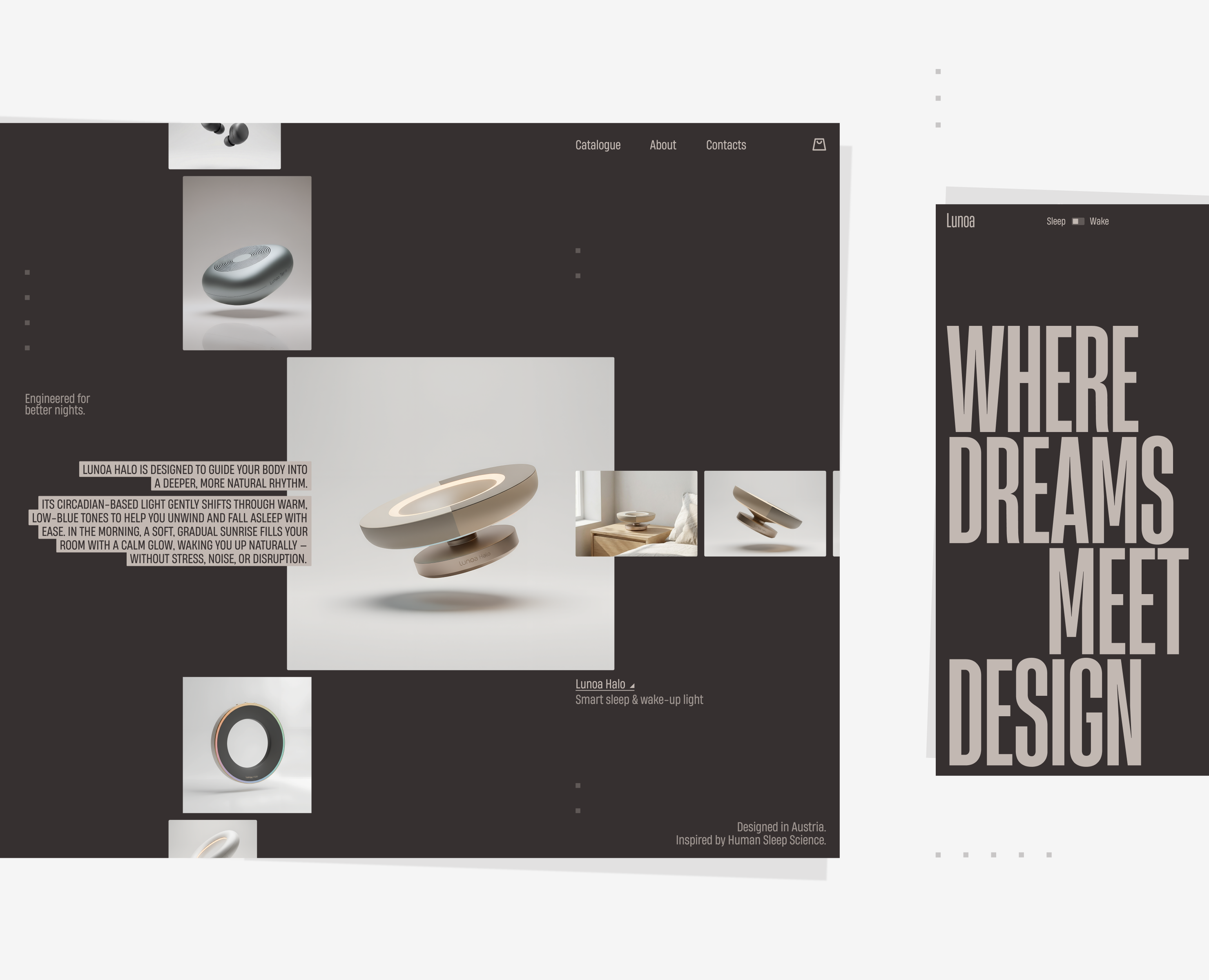 Lunoa | Sleep Technology E-commerce Concept на Dprofile