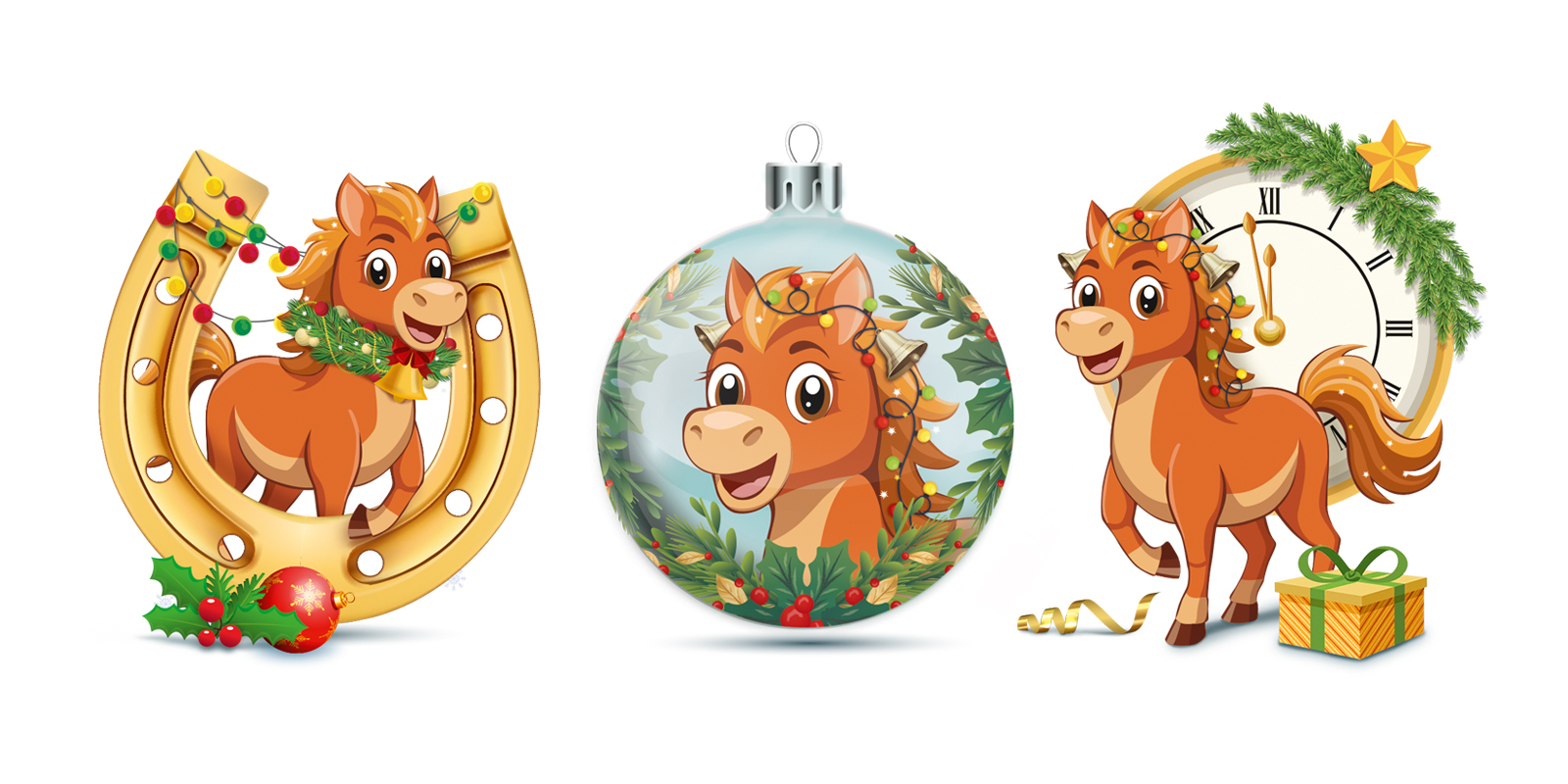 Новогодние открытки и стикеры — Изображение №3 — Иллюстрация, Графика на Dprofile