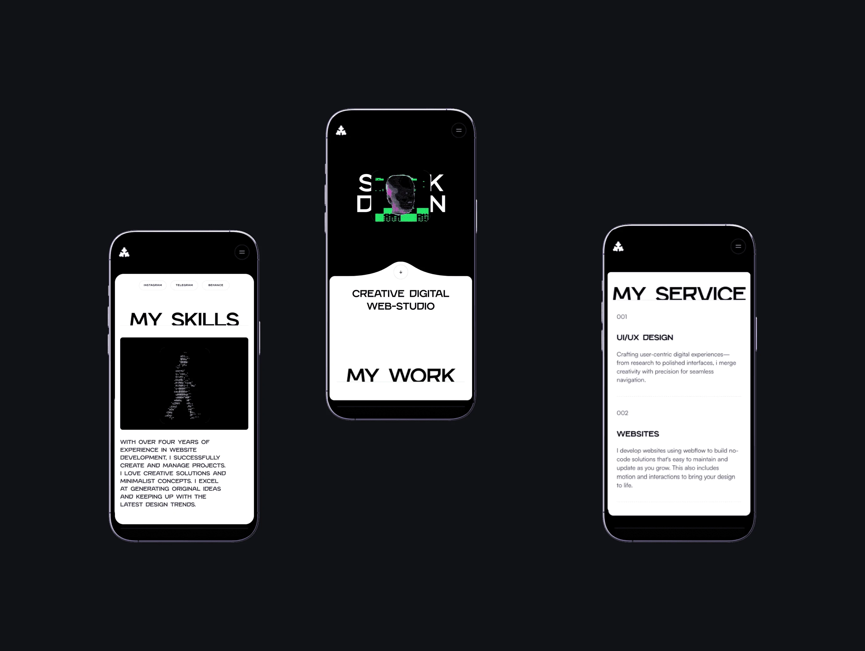 Personal Portfolio — Изображение №2 — Интерфейсы, Анимация на Dprofile