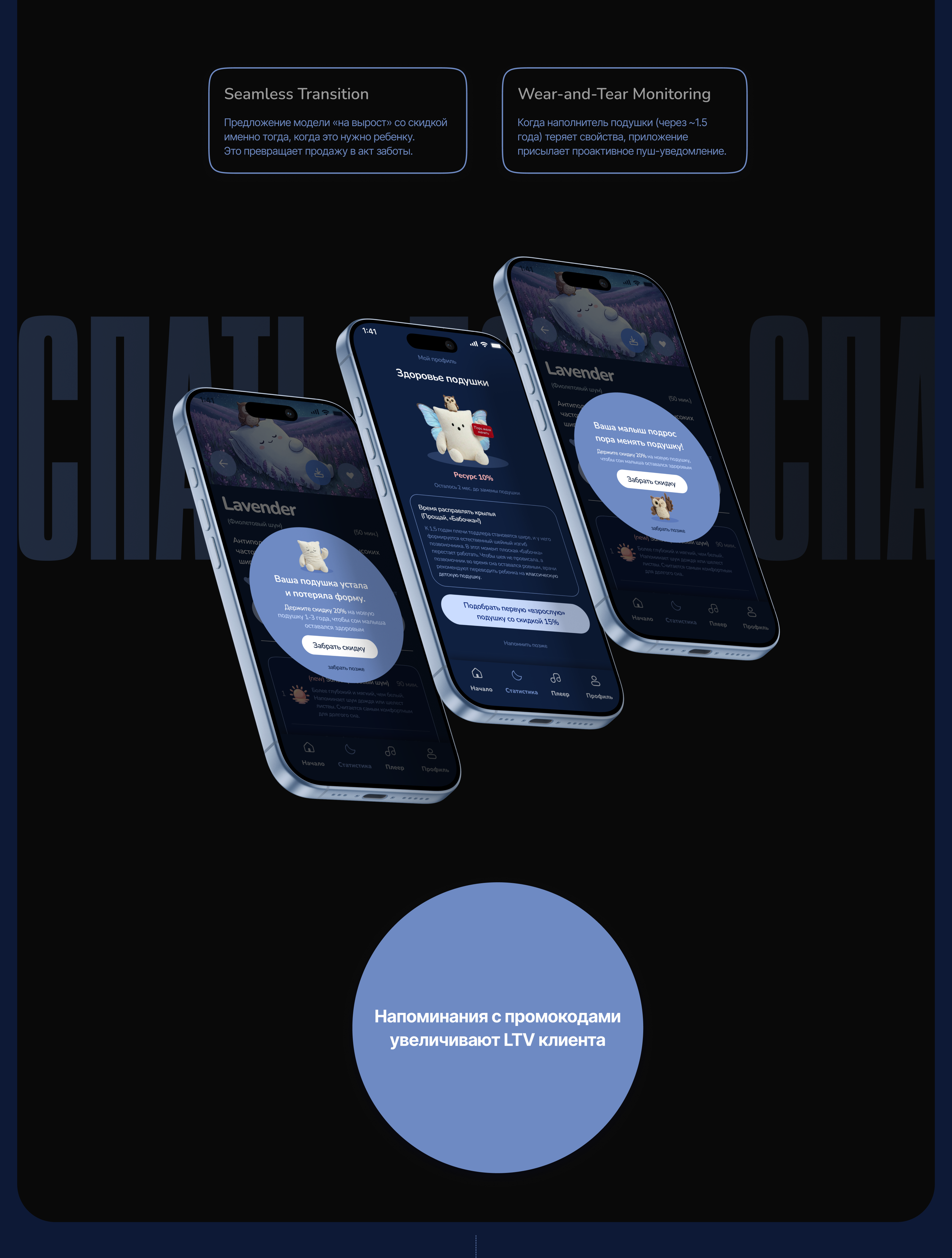 Дизайн интерфейса для sleep-tech приложения — Изображение №10 — Интерфейсы, Нейро на Dprofile