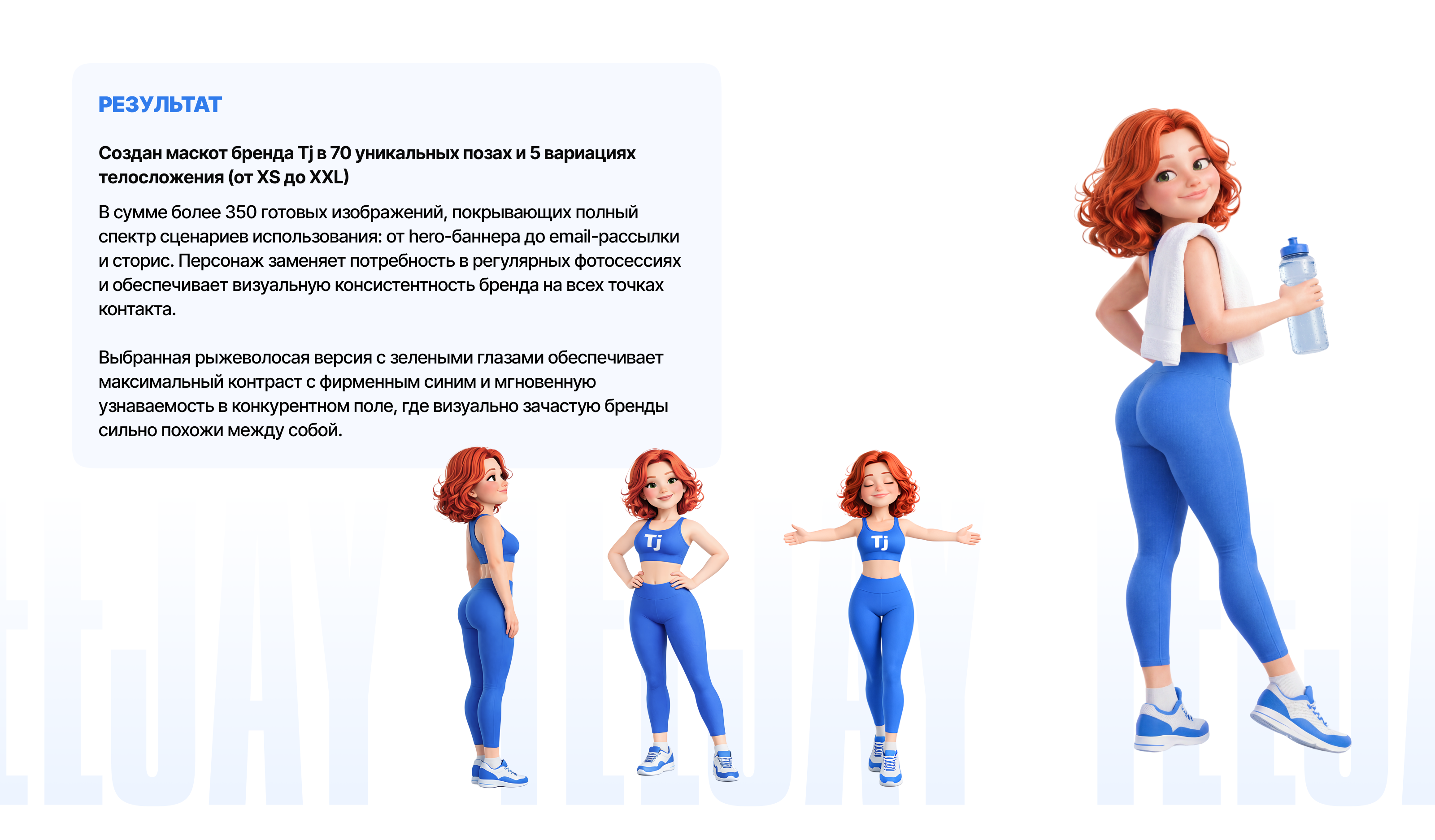 Маскот для сайта  фитнес-тренера Teejay — Изображение №5 — Брендинг, Нейро на Dprofile