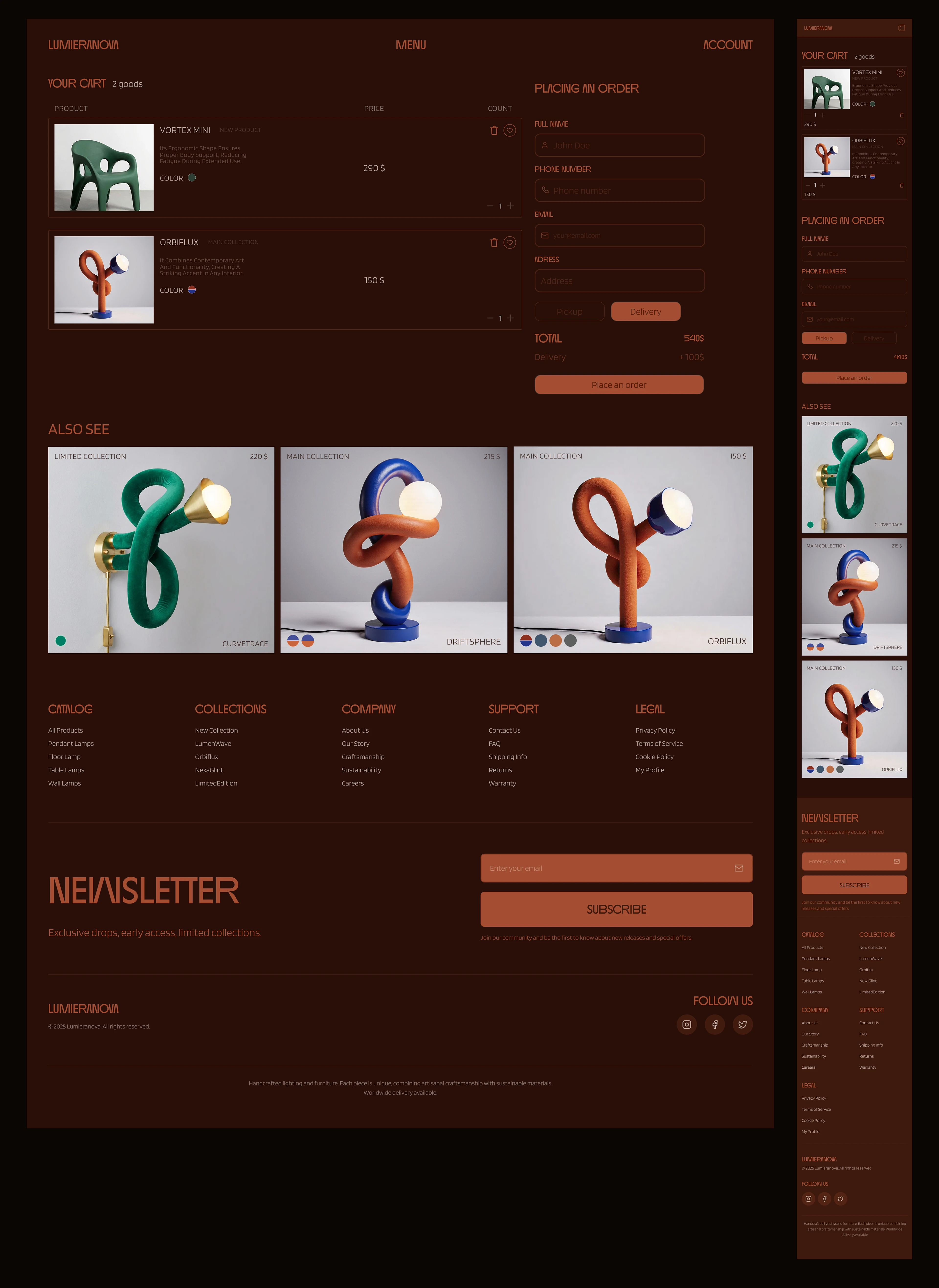 E-COMMERCE/LUMIERANOVA — Изображение №11 — Интерфейсы, Иллюстрация на Dprofile
