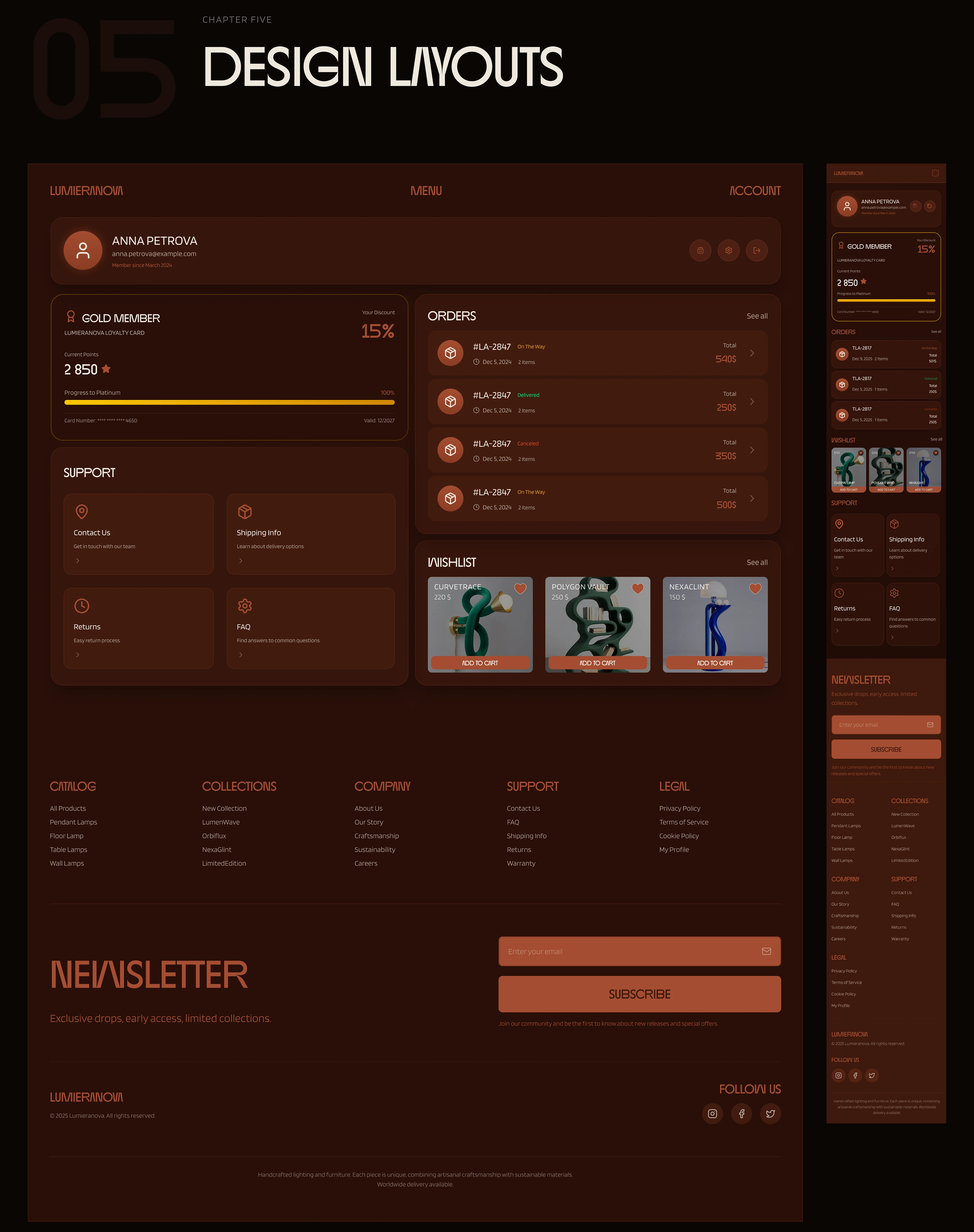 E-COMMERCE/LUMIERANOVA — Изображение №9 — Интерфейсы, Иллюстрация на Dprofile