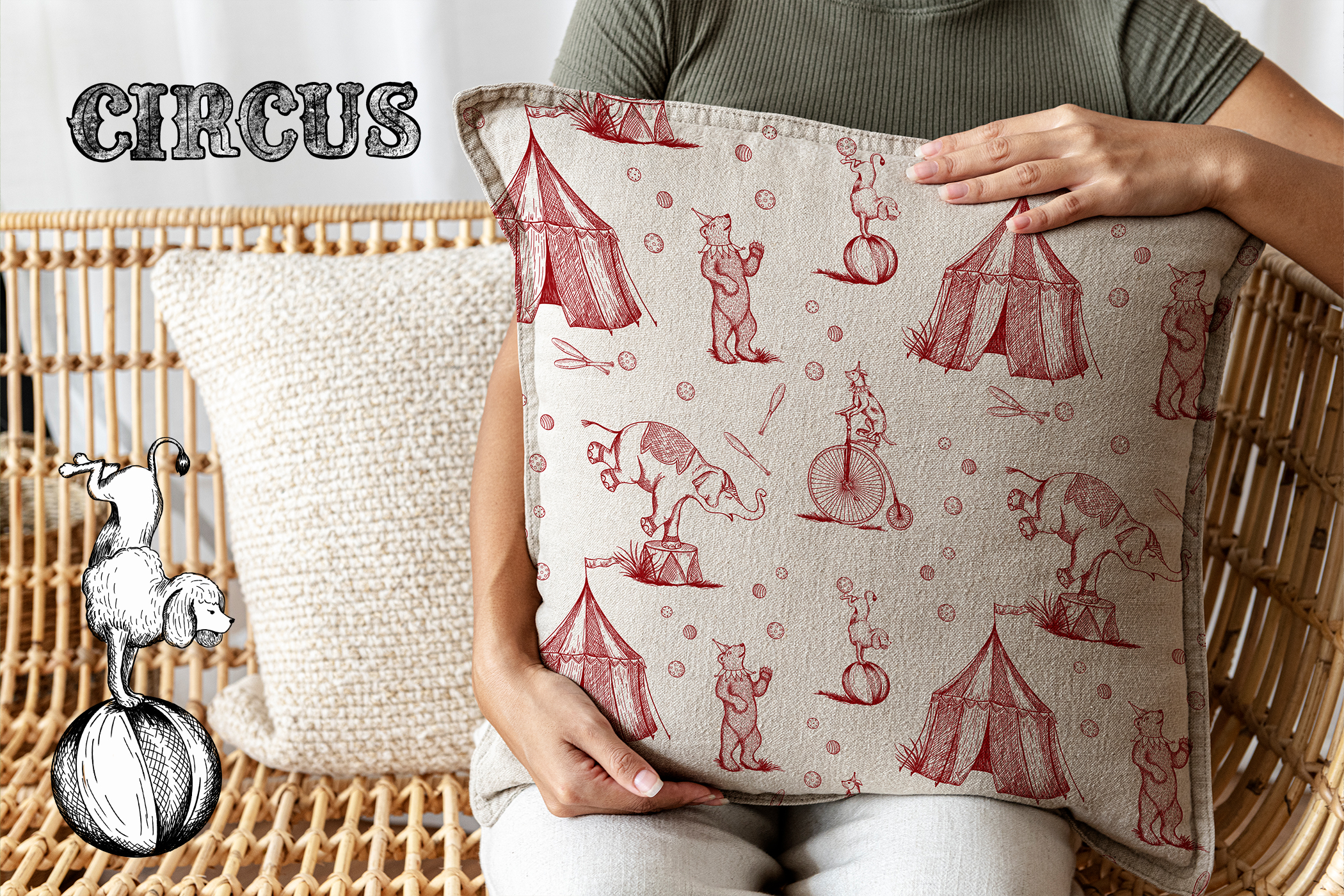 Цирк. Бесшовный паттерн и коллекция принтов. — Изображение №2 — Брендинг, Иллюстрация на Dprofile