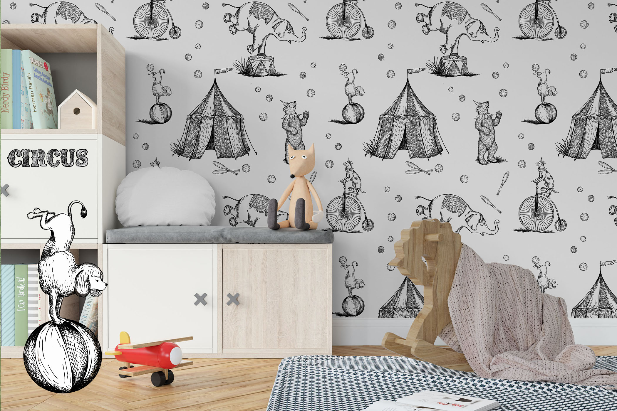 Цирк. Бесшовный паттерн и коллекция принтов. — Изображение №3 — Брендинг, Иллюстрация на Dprofile