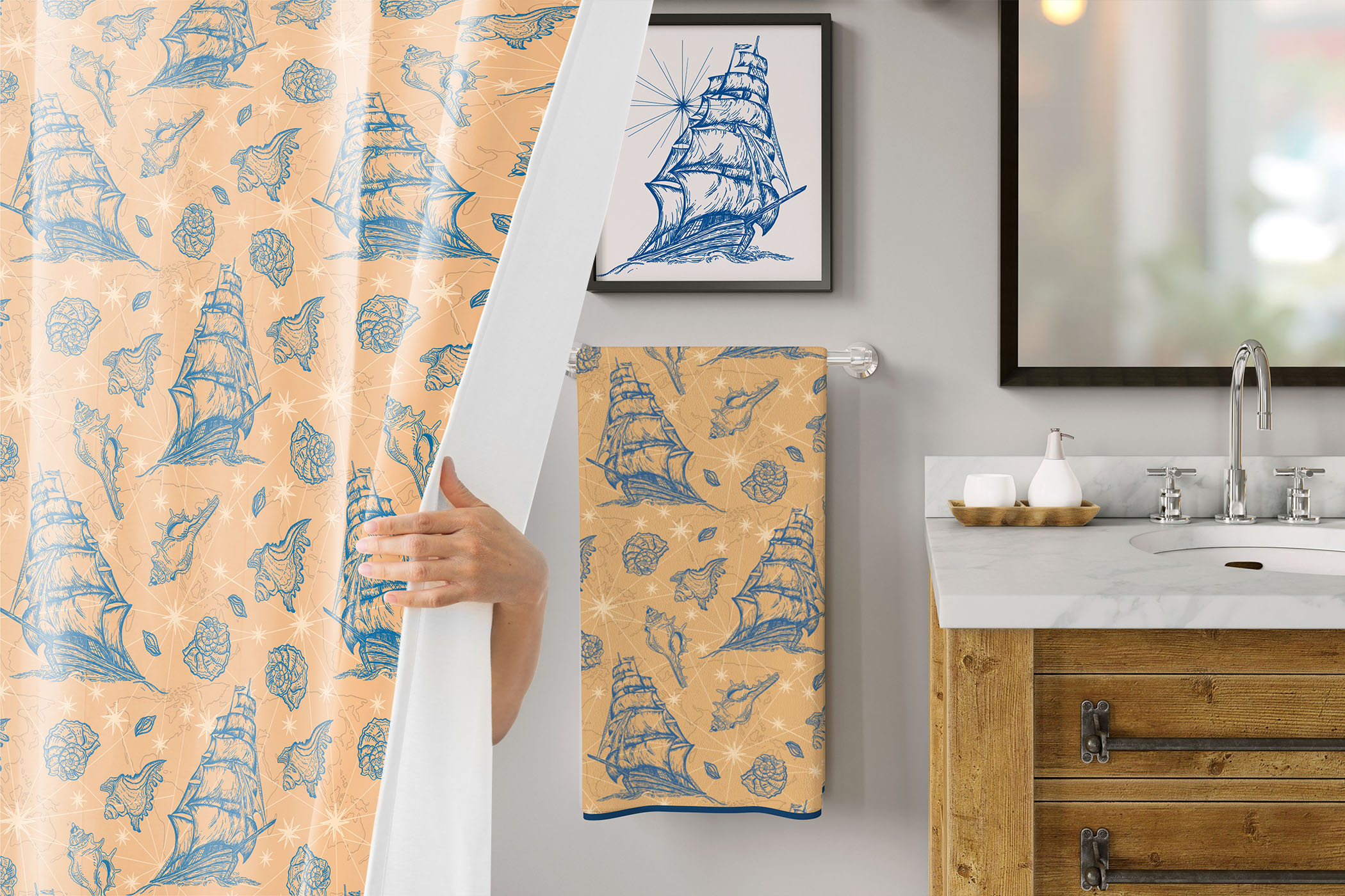 Корабли, ракушки, звёзды — Изображение №2 — Брендинг, Иллюстрация на Dprofile