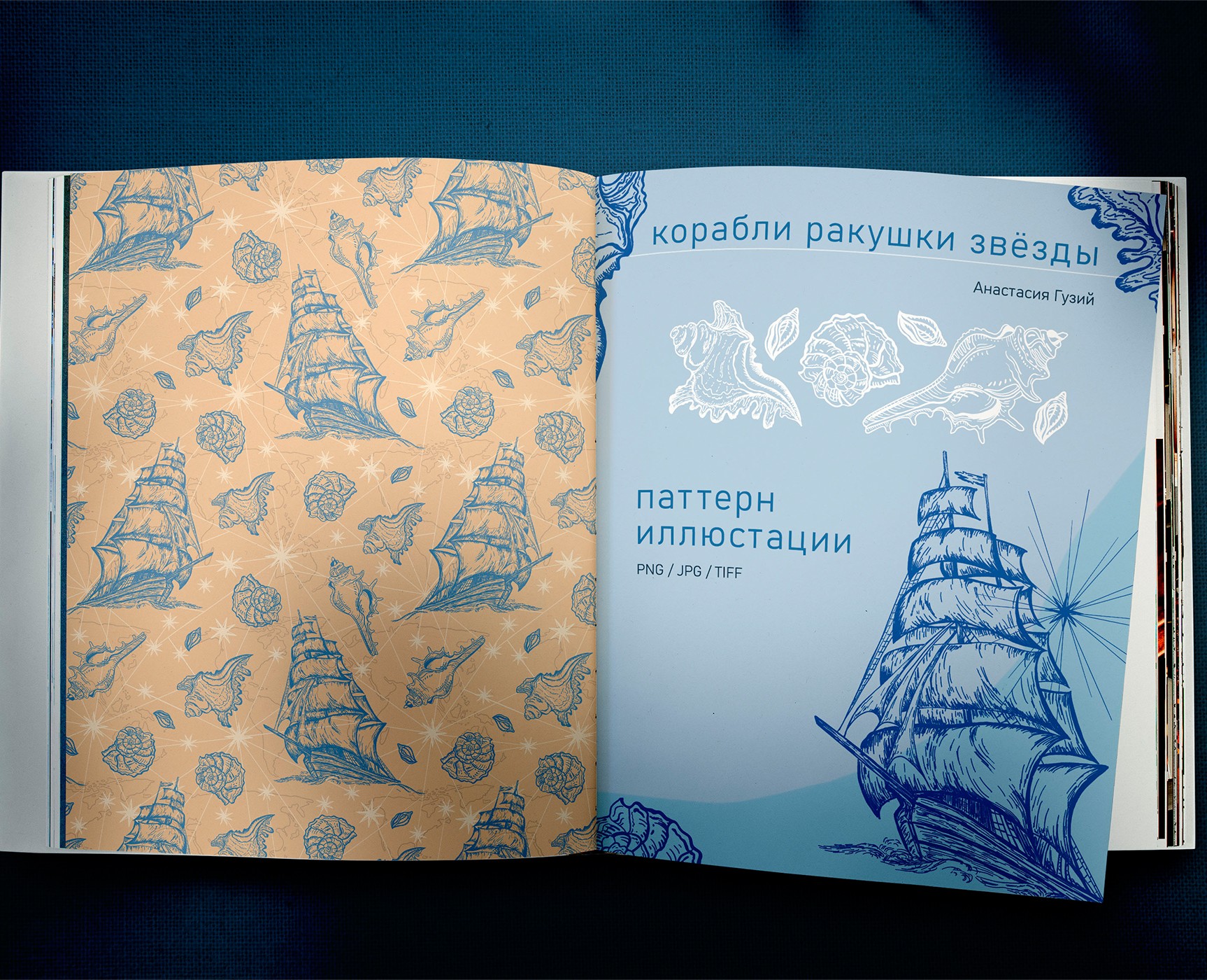 Корабли, ракушки, звёзды — Брендинг, Иллюстрация на Dprofile