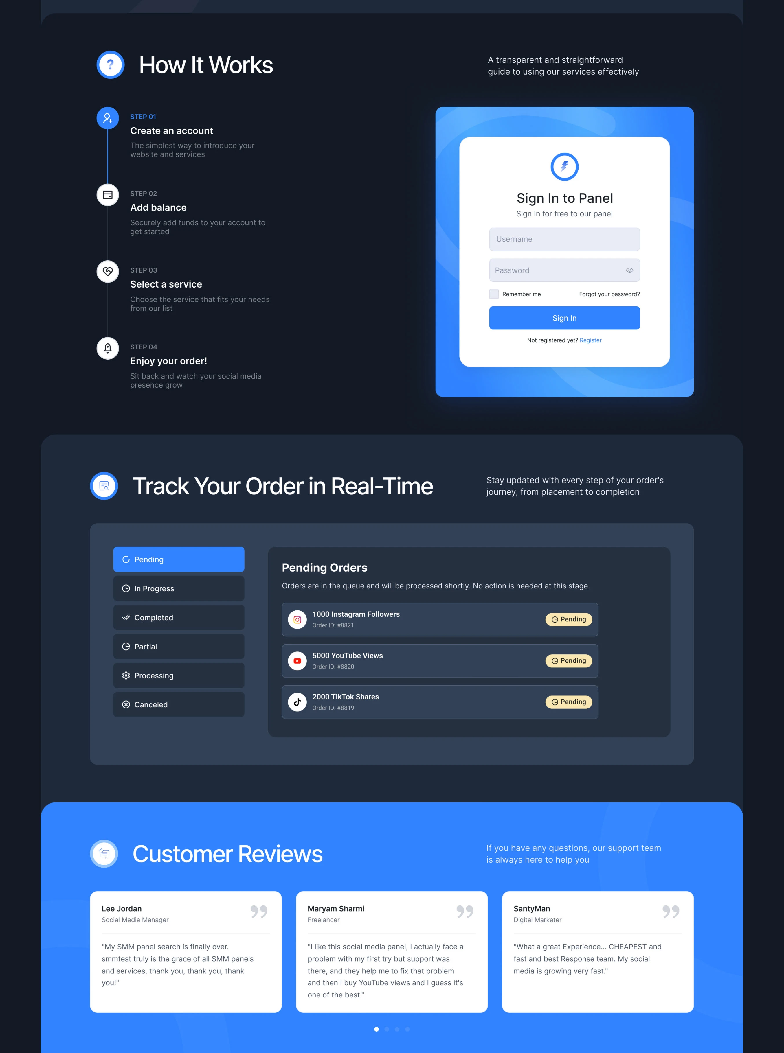 SMM Panel Dashboard — Admin Panel UI/UX Desig — Изображение №5 — Интерфейсы на Dprofile