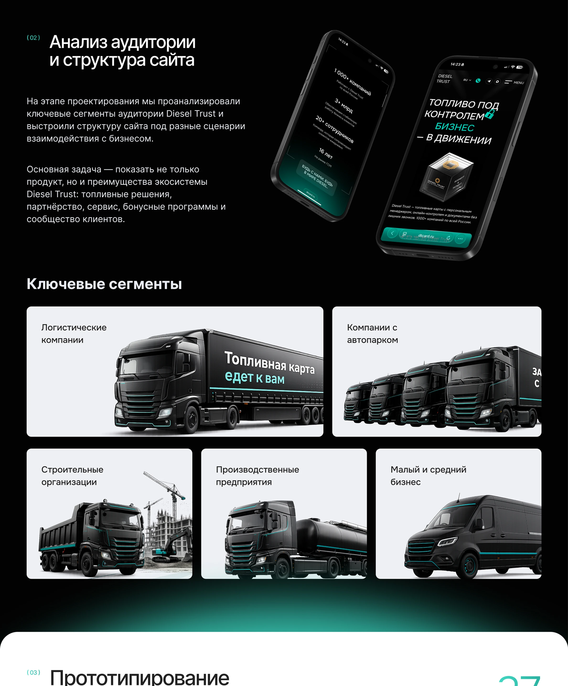 Diesel Trust — сайт по продаже топливных карт — Изображение №2 — Интерфейсы на Dprofile