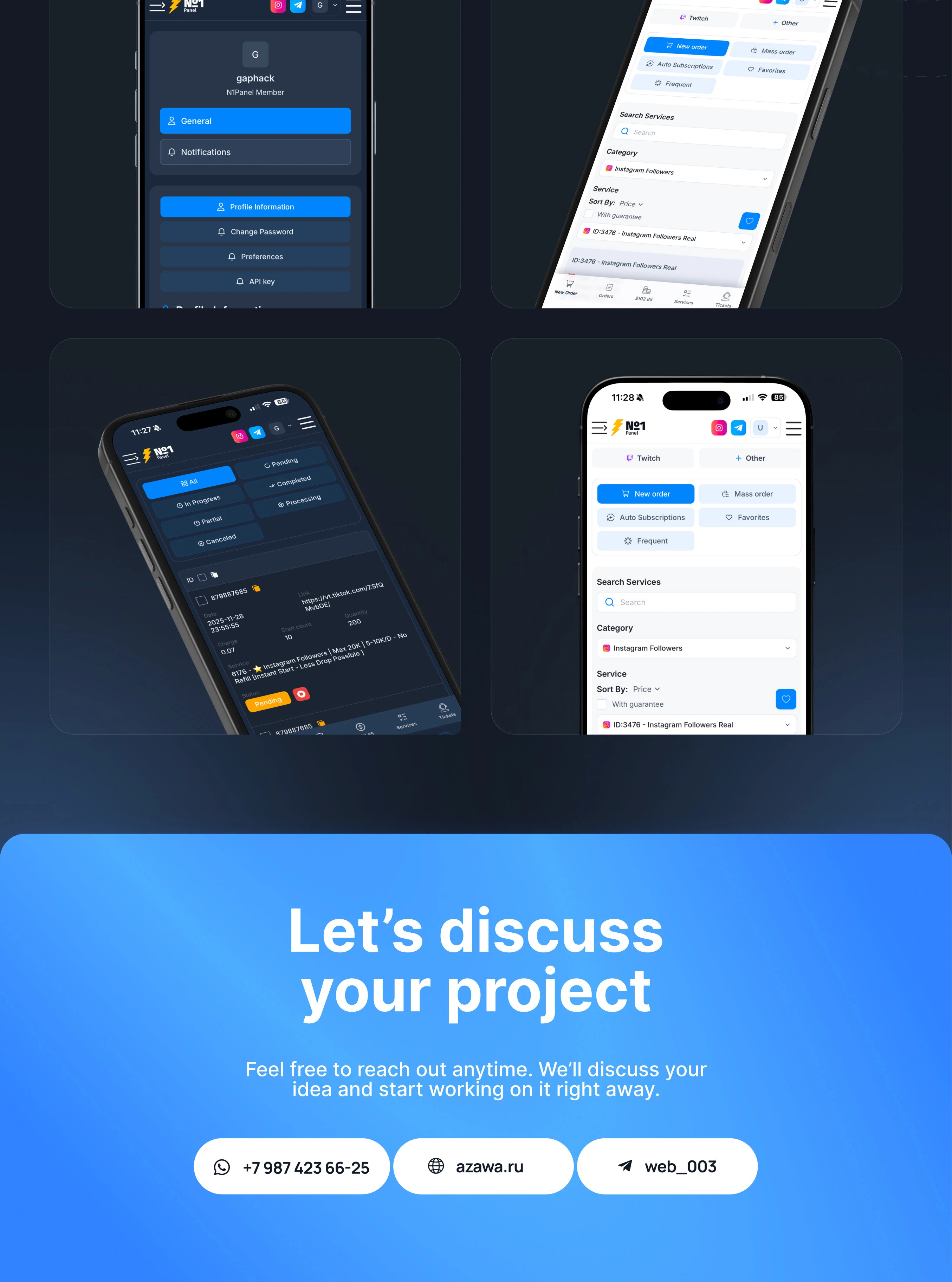 SMM Panel Dashboard — Admin Panel UI/UX Desig — Изображение №9 — Интерфейсы на Dprofile