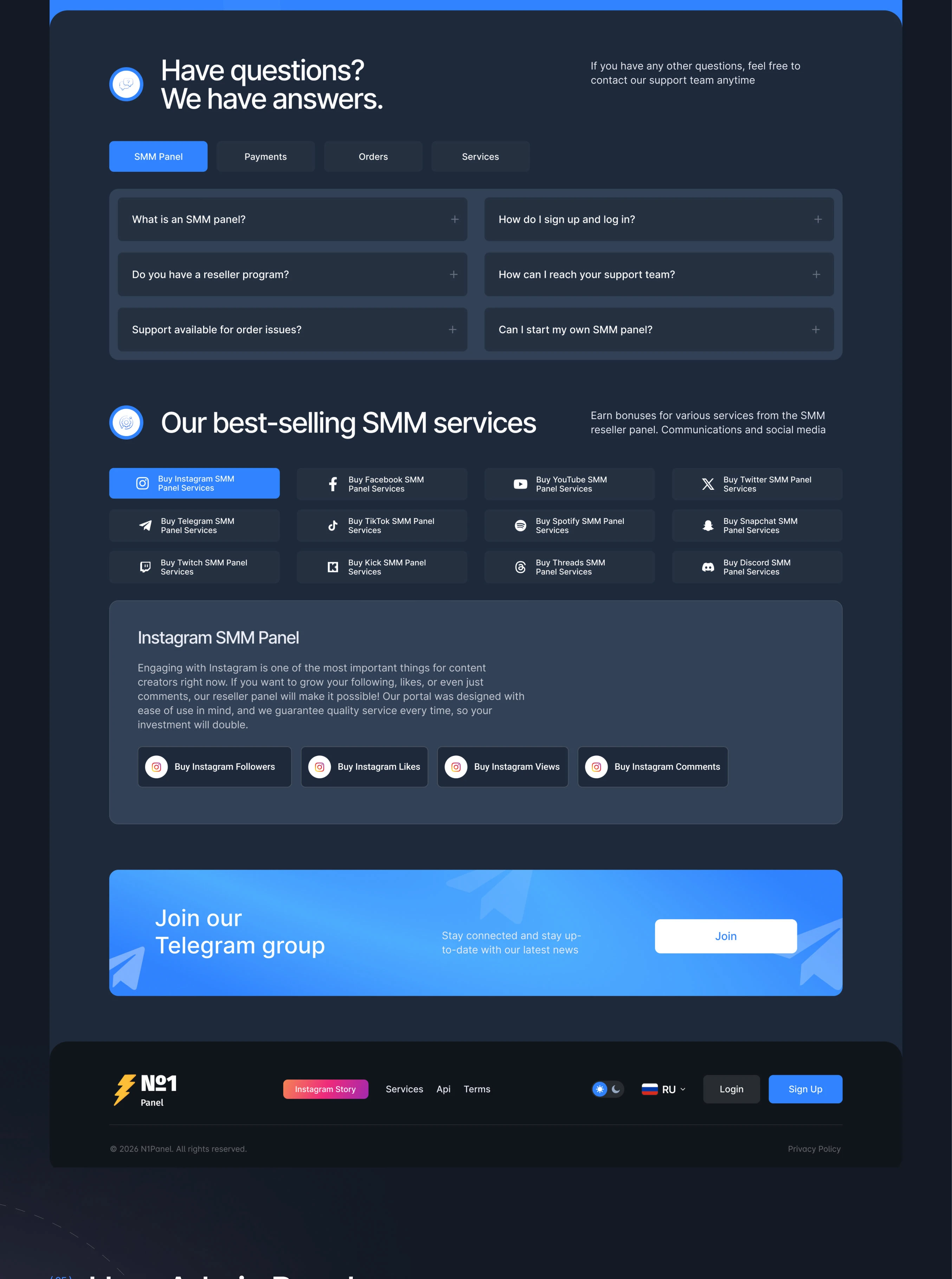 SMM Panel Dashboard — Admin Panel UI/UX Desig — Изображение №6 — Интерфейсы на Dprofile