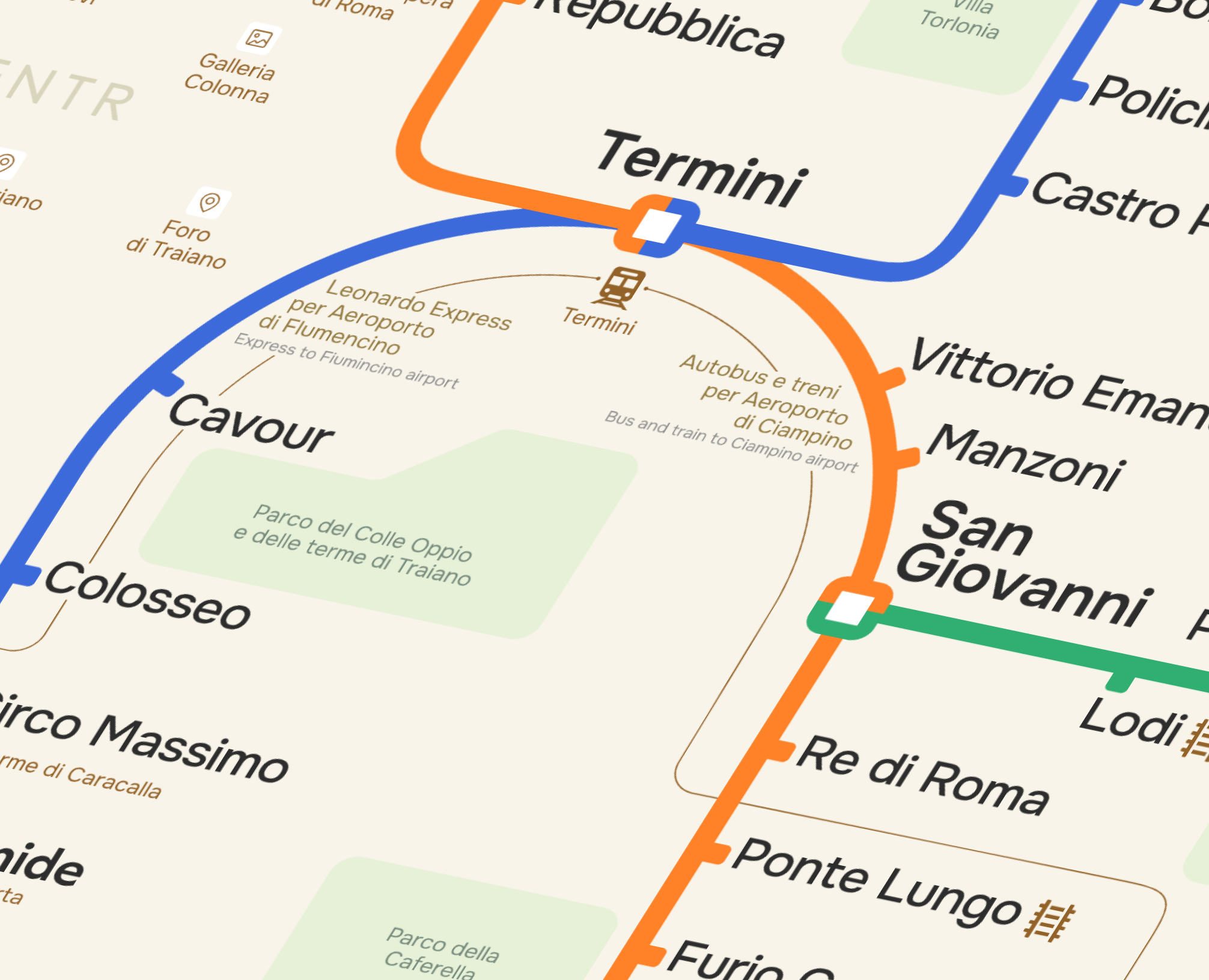 Схема метро Рима — Графика на Dprofile