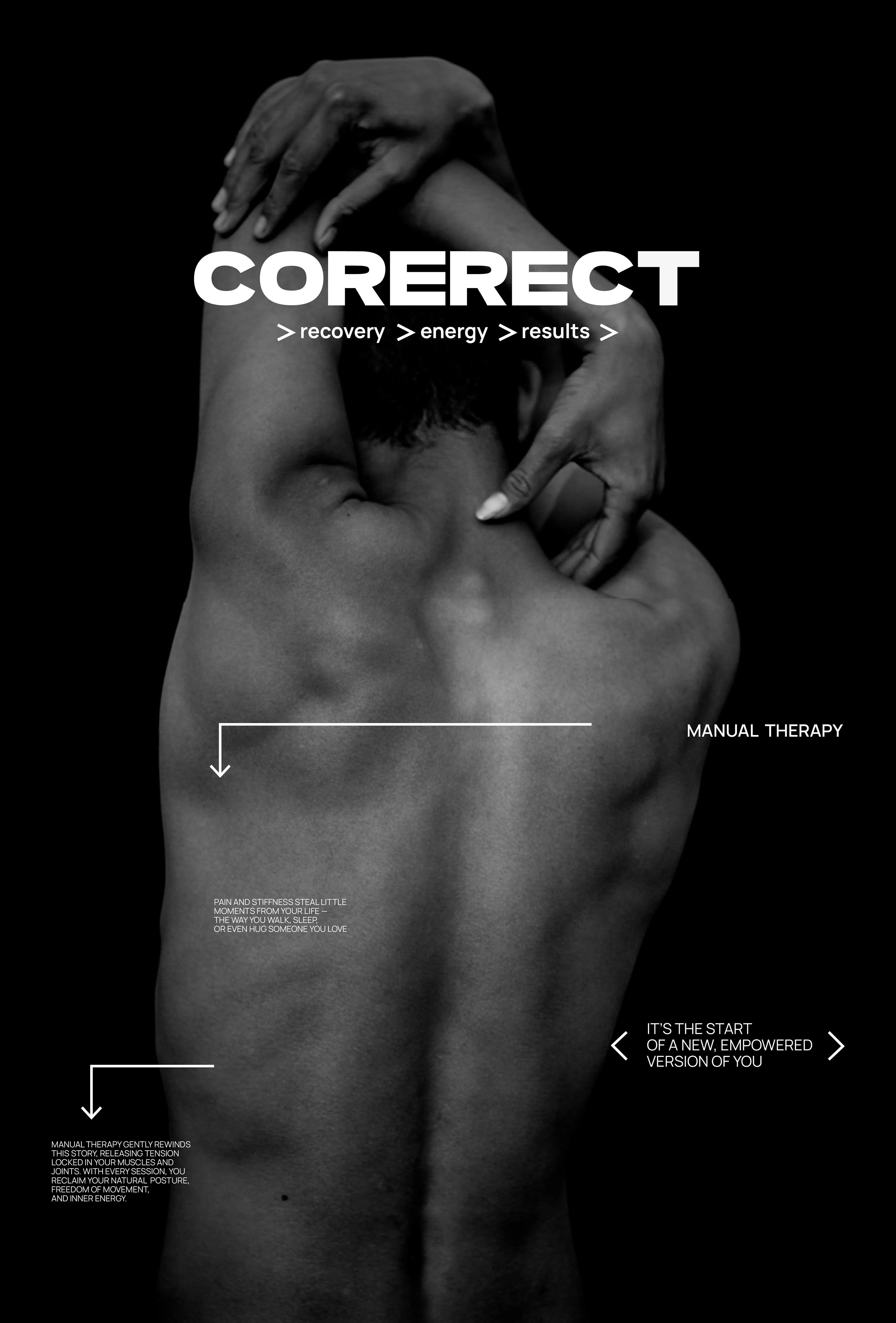 CORERECT - АЙДЕНТИКА ДЛЯ КЛИНИКИ МАНУАЛЬНОЙ ТЕРАПИИ — Изображение №1 — Брендинг на Dprofile