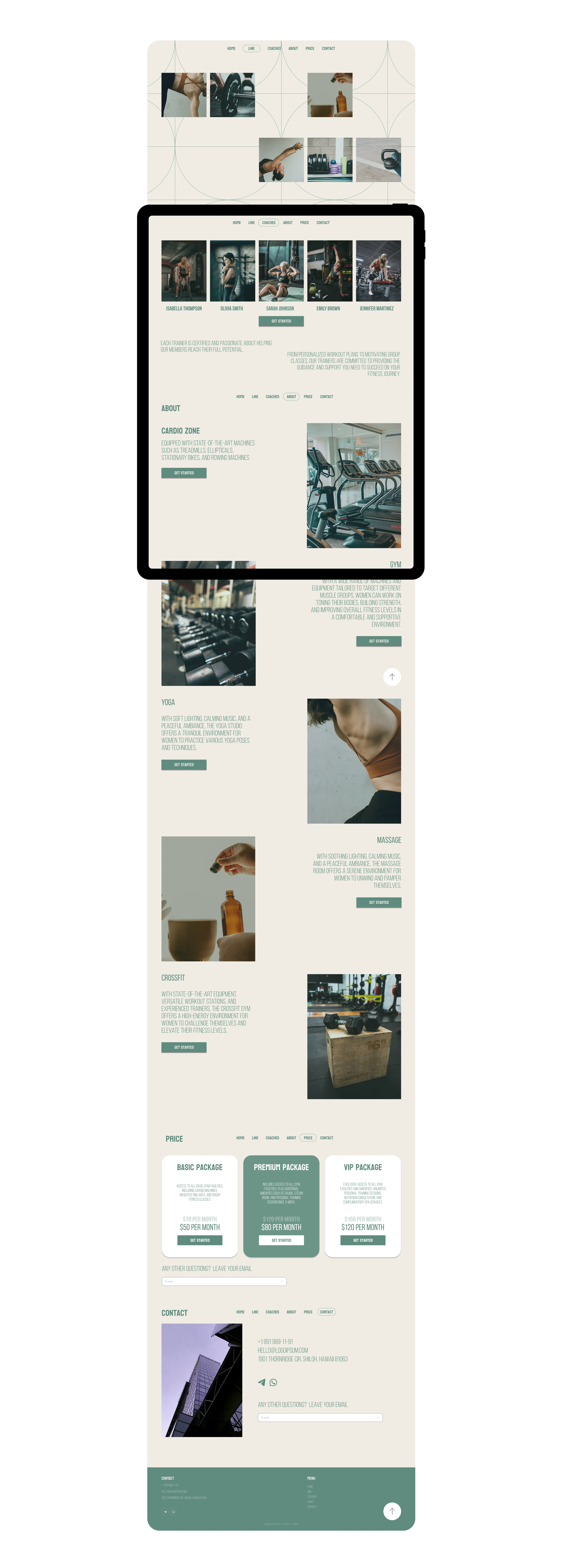 She-Sculpt Studio — landing page — Изображение №9 — Интерфейсы на Dprofile