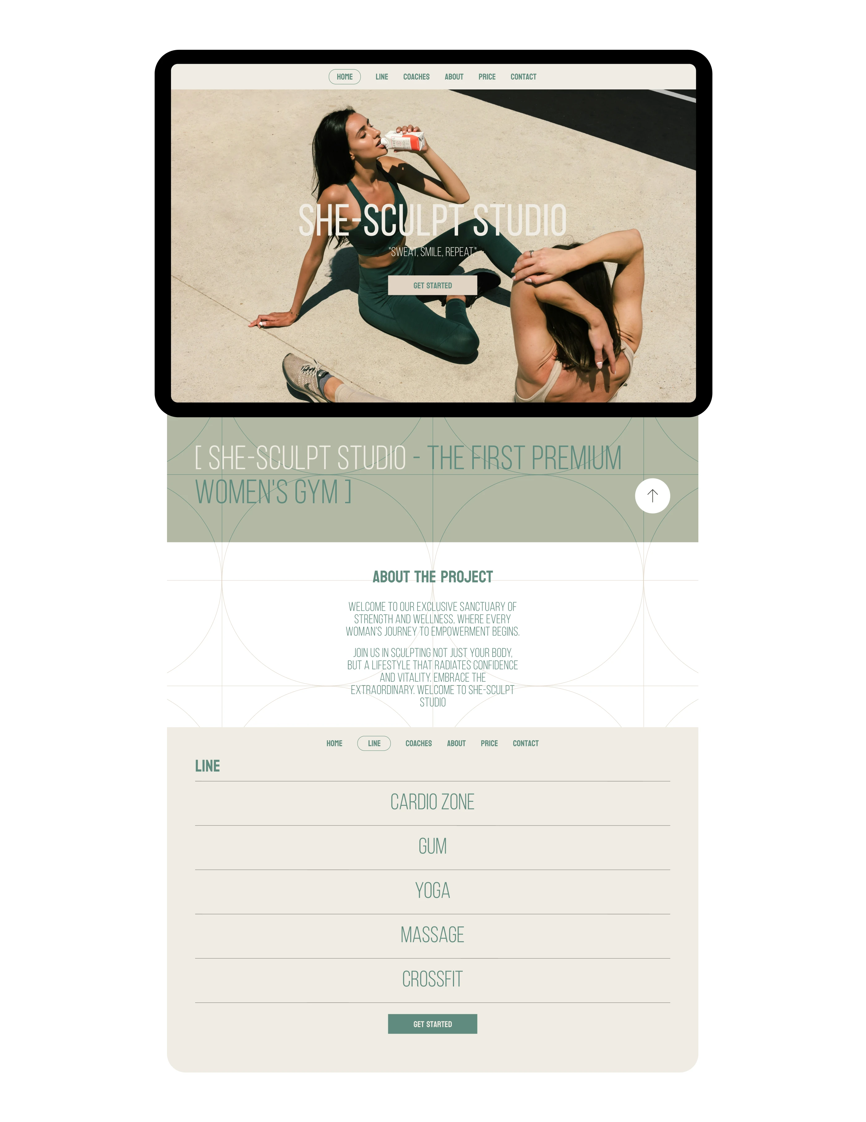 She-Sculpt Studio — landing page — Изображение №4 — Интерфейсы на Dprofile