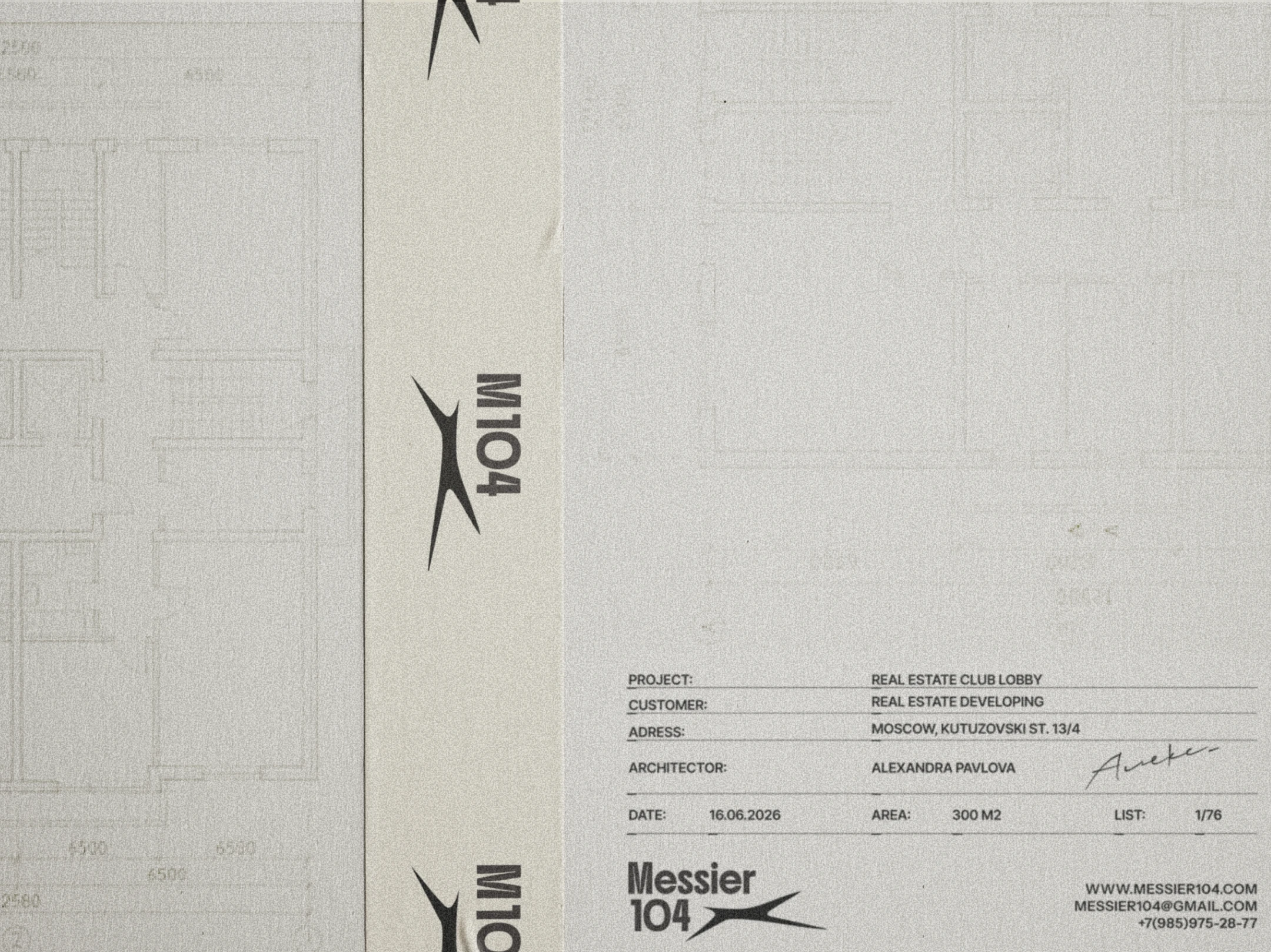 M104 ARCHITECTURAL BUREAU BRAND IDENTITY — Изображение №9 — Брендинг, Графика на Dprofile