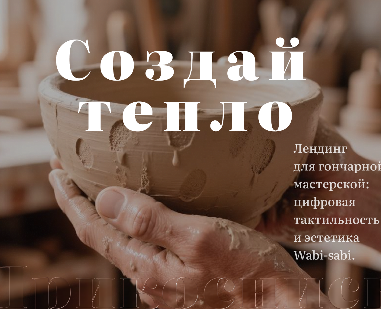 Лендинг для гончарной мастерской на Dprofile