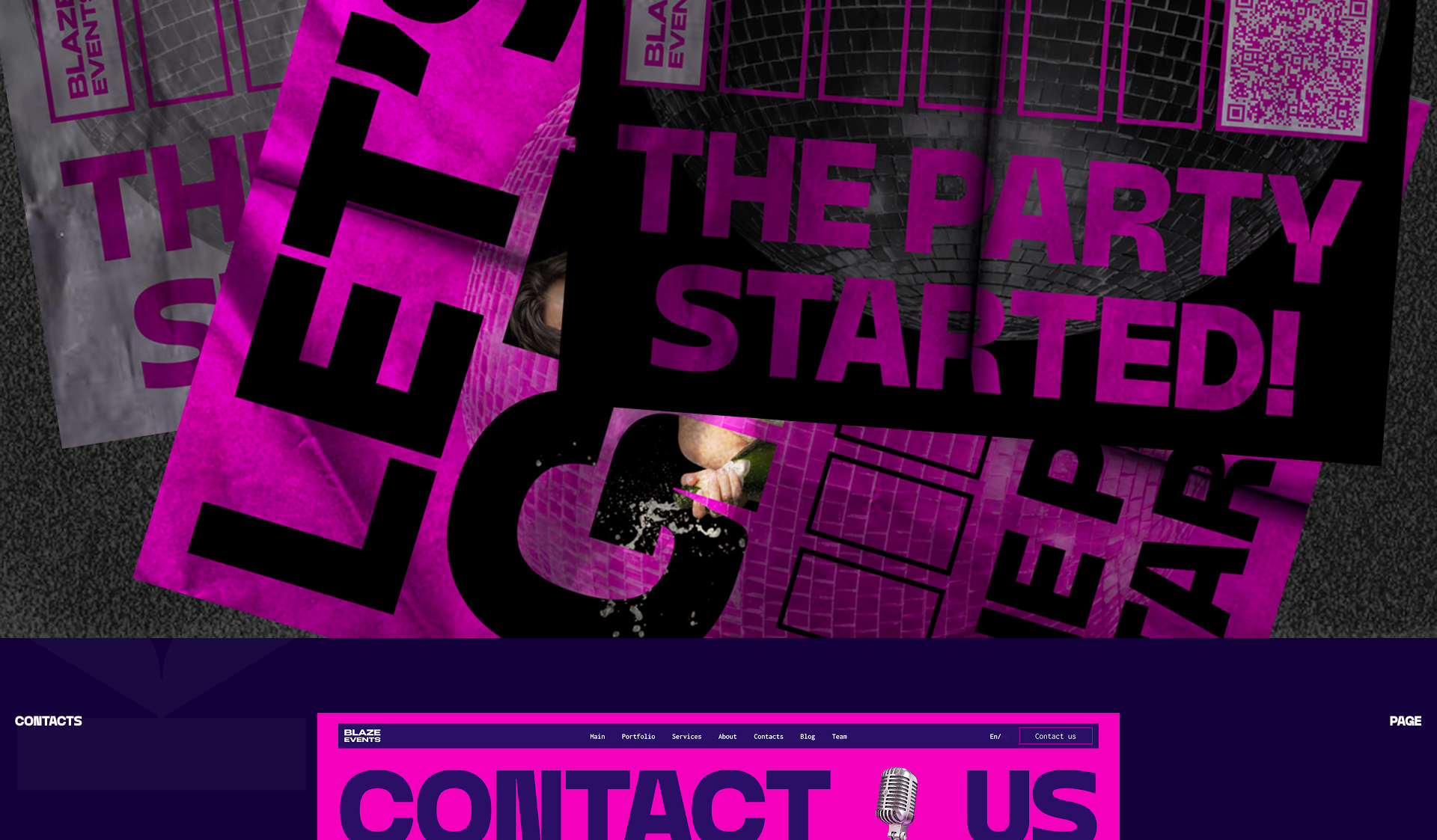 Blaze Events | Ивент агентство | UI/UX дизайн — Изображение №18 — Интерфейсы, Анимация на Dprofile