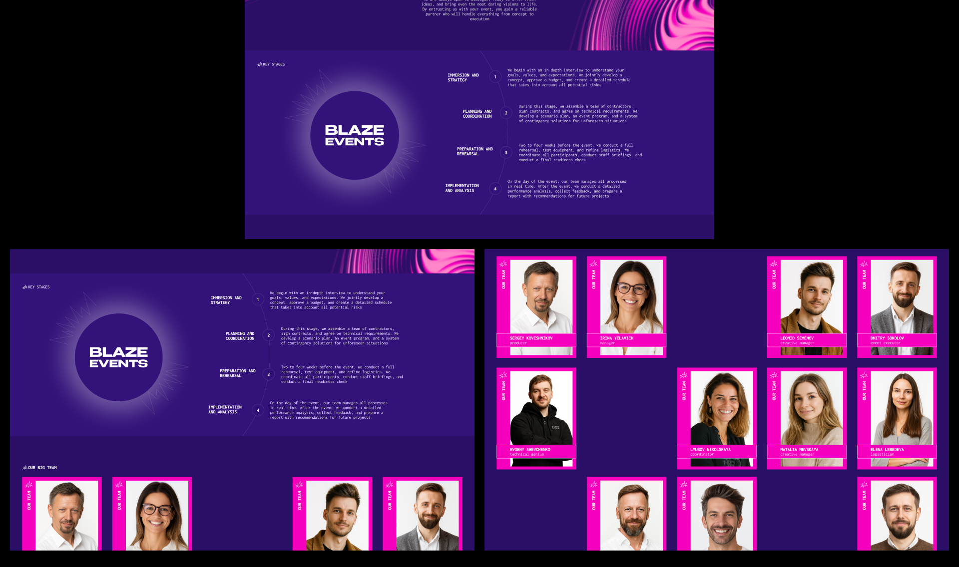 Blaze Events | Ивент агентство | UI/UX дизайн — Изображение №9 — Интерфейсы, Анимация на Dprofile