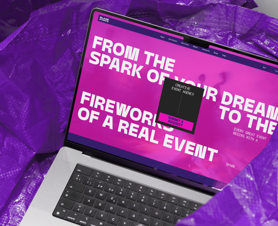 Blaze Events | Ивент агентство | UI/UX дизайн — Интерфейсы, Анимация на Dprofile