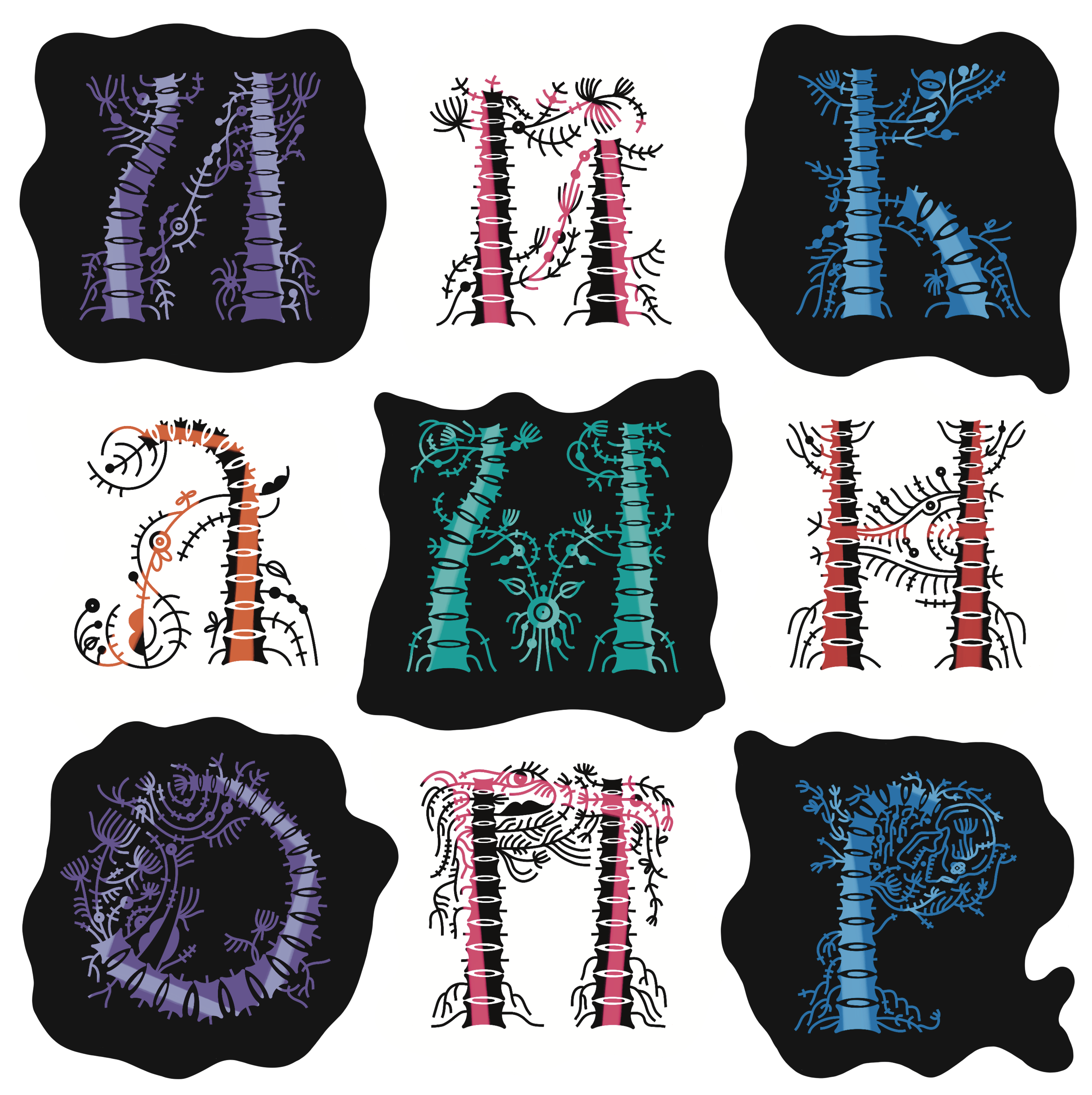 Ужасно прекрасный алфавит. БКВЧ 2025 — Изображение №10 — Брендинг, Графика на Dprofile