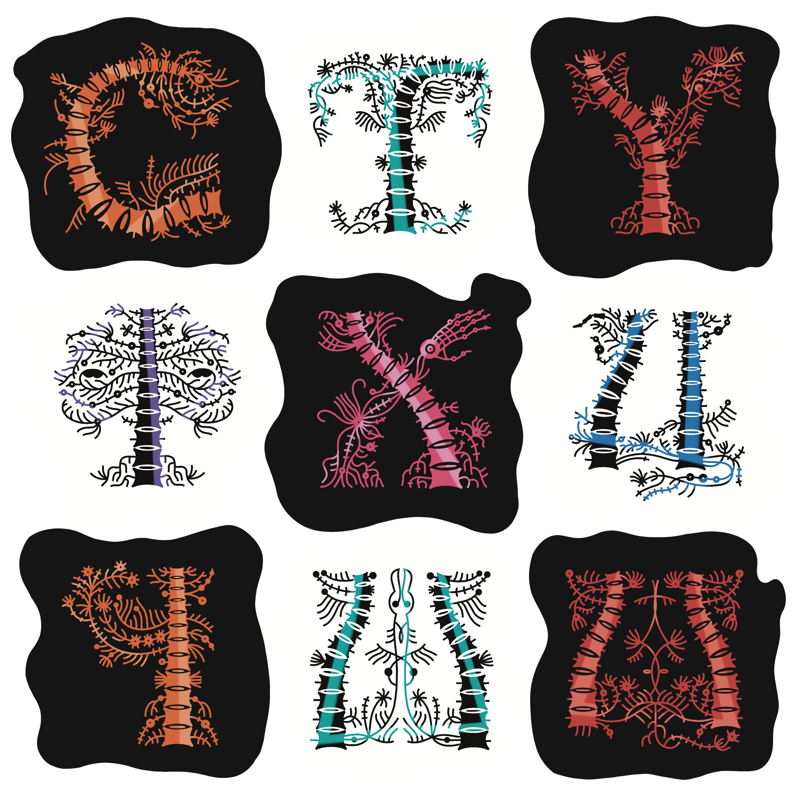 Ужасно прекрасный алфавит. БКВЧ 2025 — Изображение №13 — Брендинг, Графика на Dprofile