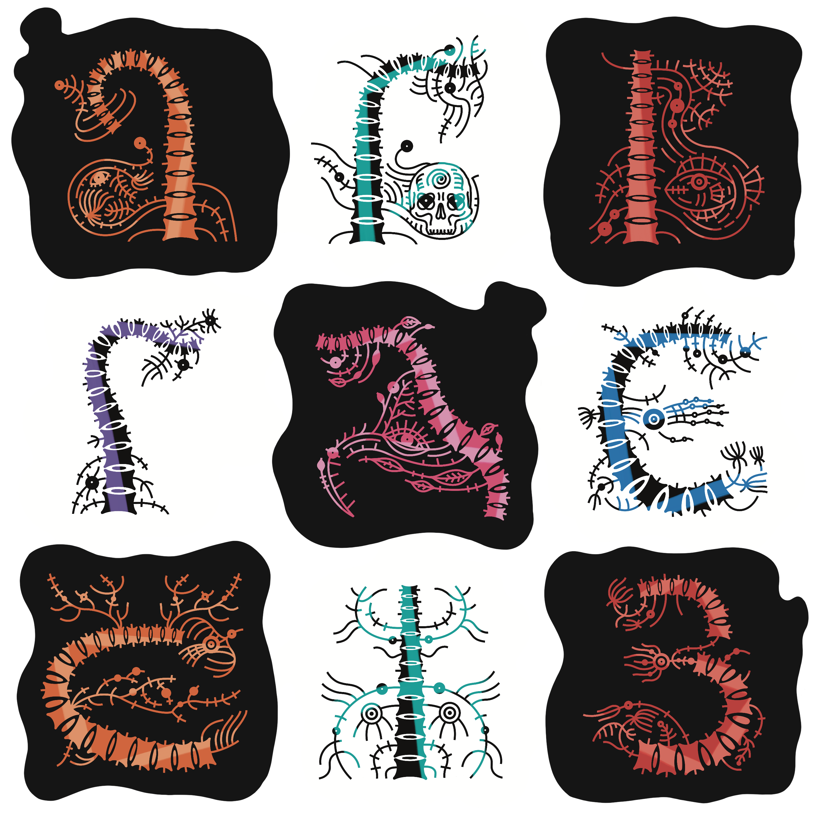 Ужасно прекрасный алфавит. БКВЧ 2025 — Изображение №7 — Брендинг, Графика на Dprofile