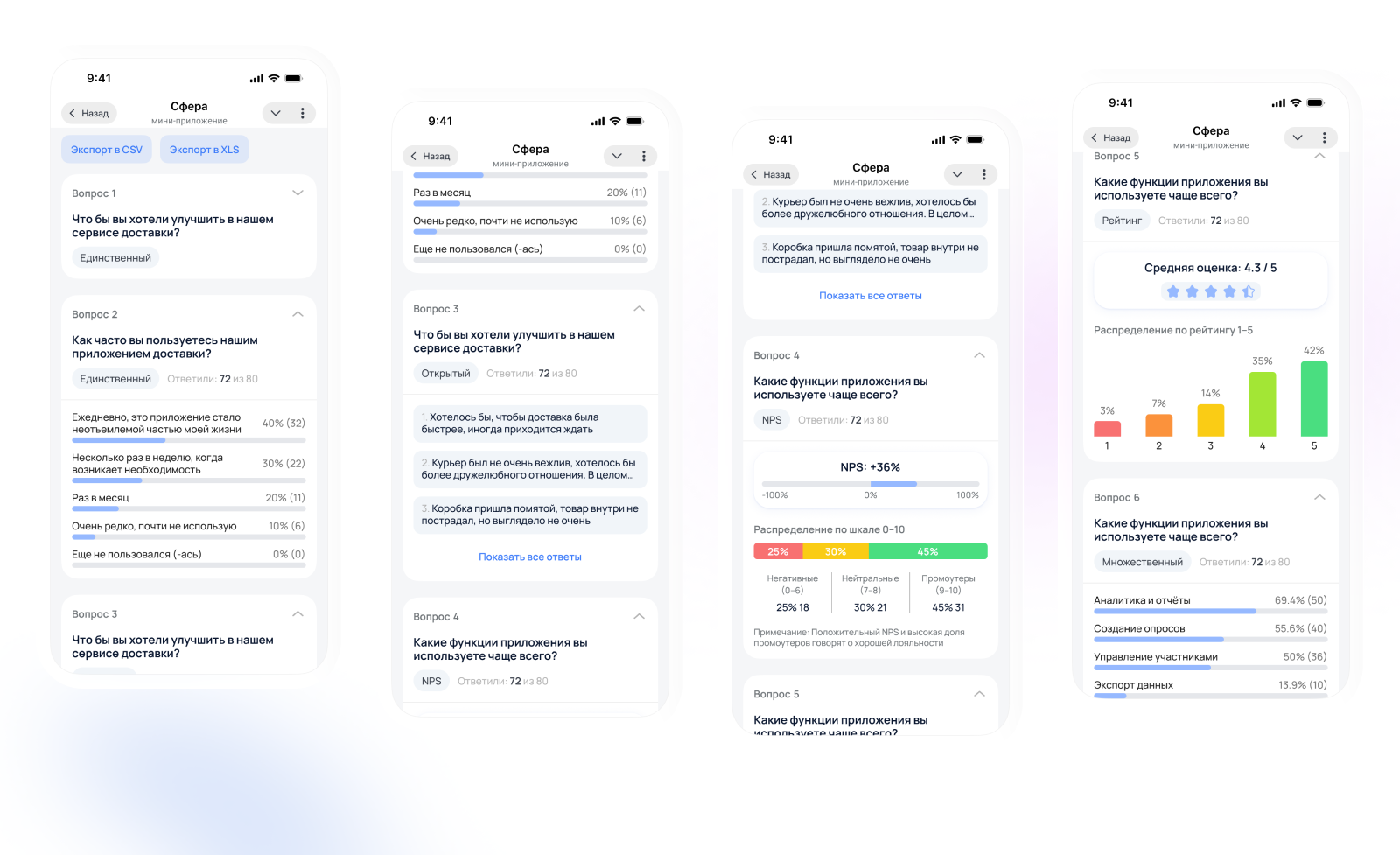 СФЕРА | опросы и продуктовые исследования в Telegram — Изображение №8 — Интерфейсы на Dprofile