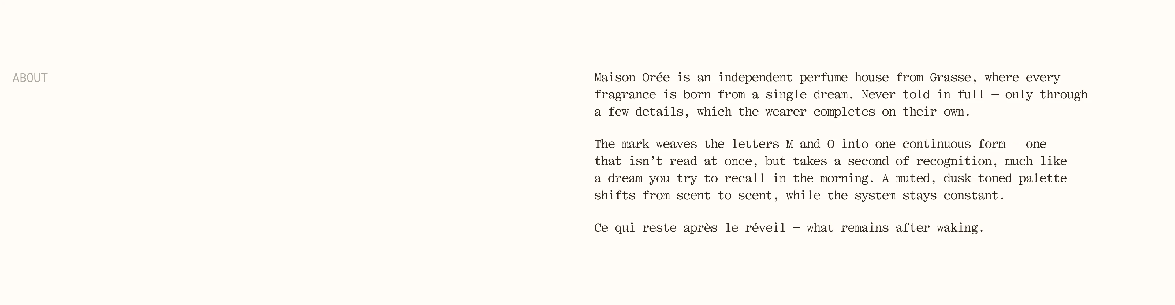 MAISON ORÉE | Brand Identity & Packaging Design — Изображение №2 — Брендинг на Dprofile