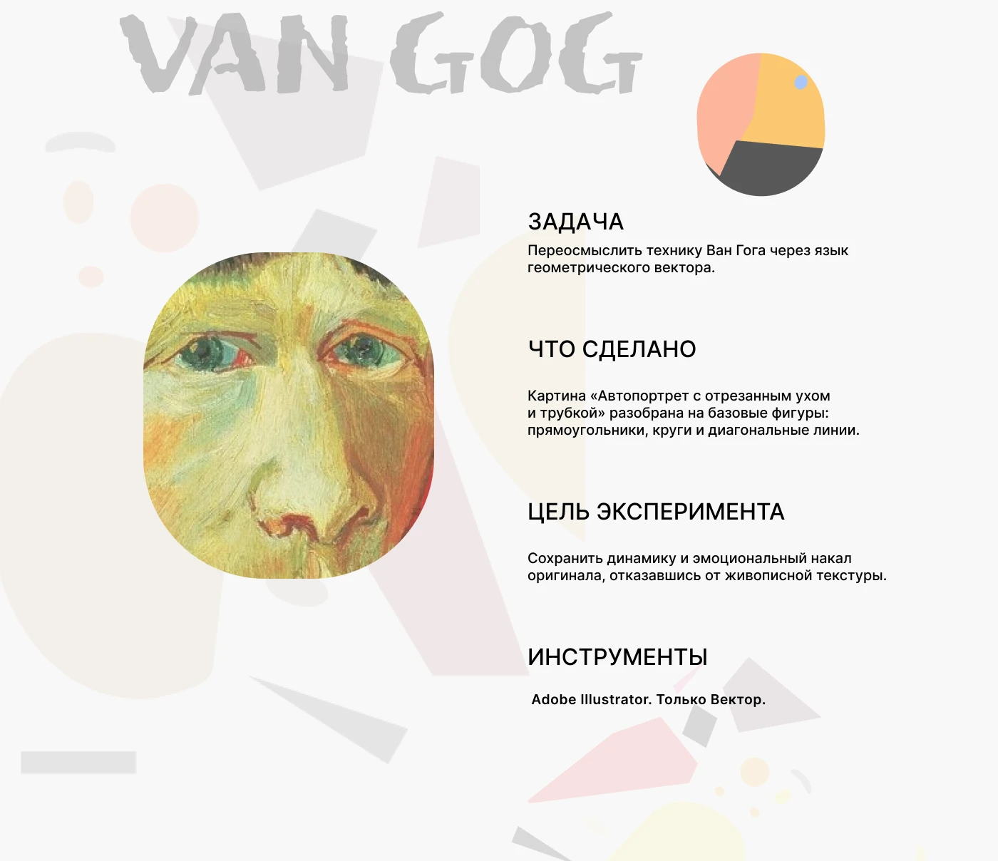Векторная деконструкция автопортрета Ван Гога — Изображение №2 — Брендинг, Иллюстрация на Dprofile