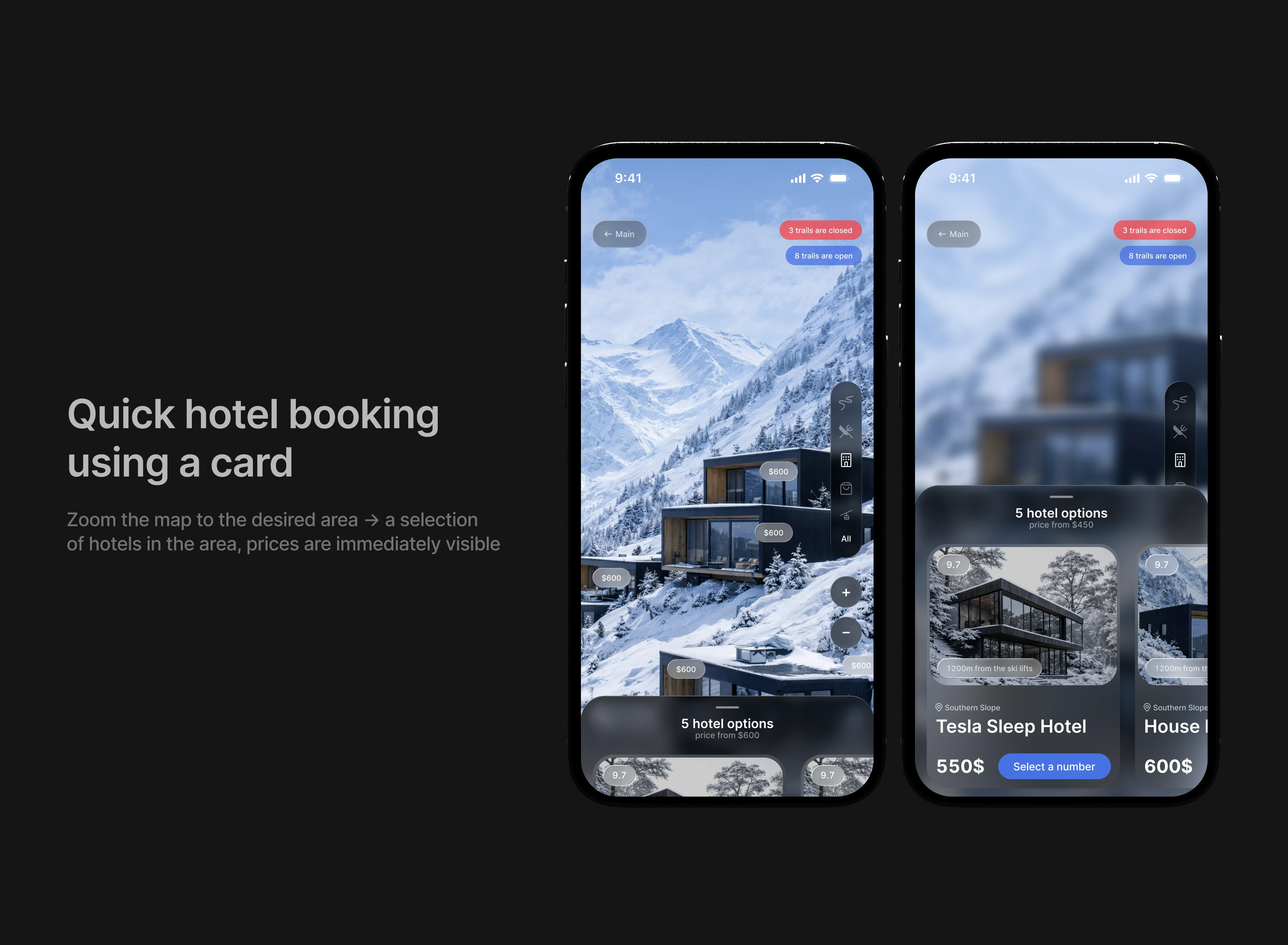 Tesla Ski Resort — Mobile App Concept — Изображение №11 — Интерфейсы на Dprofile