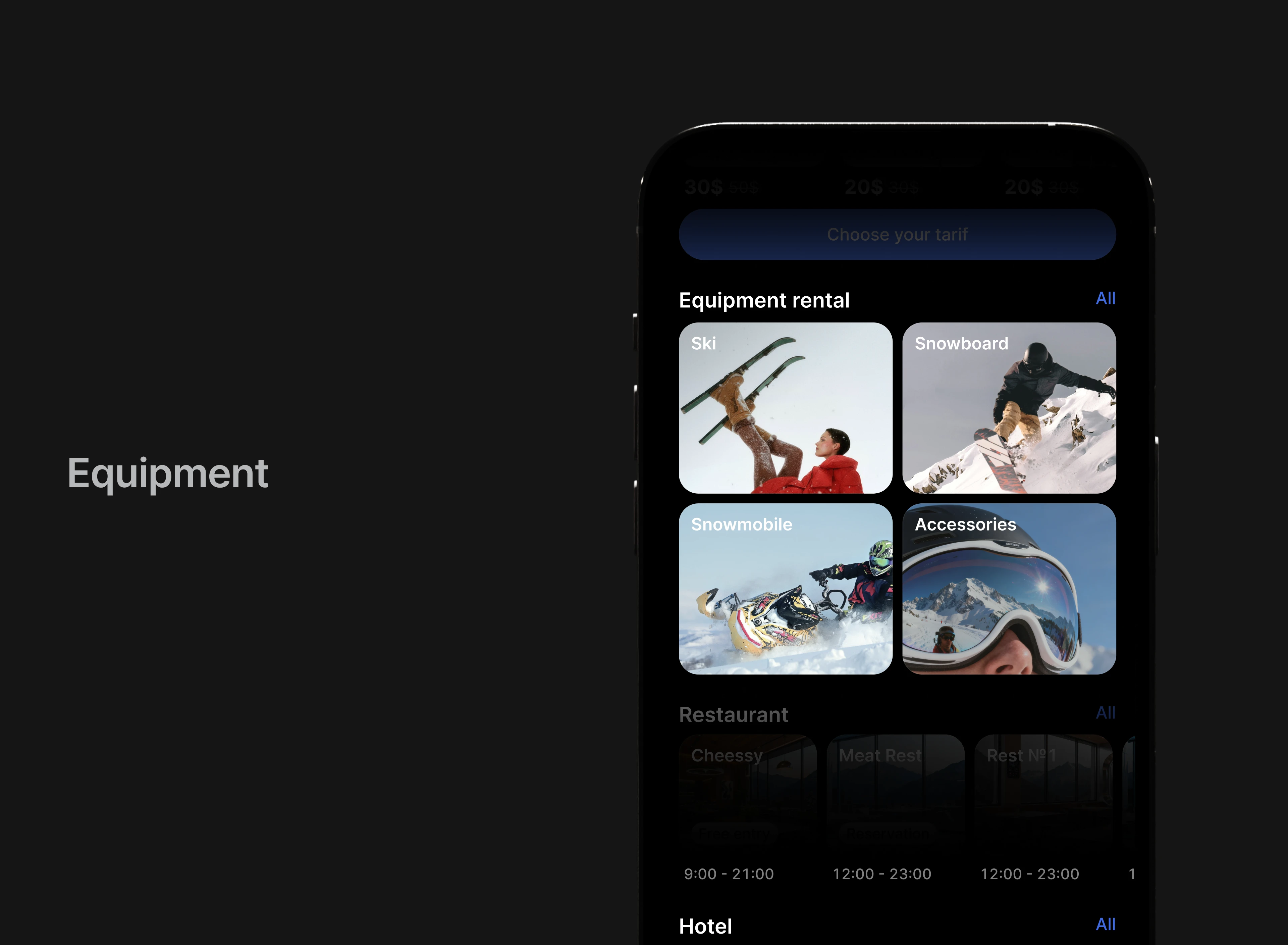 Tesla Ski Resort — Mobile App Concept — Изображение №5 — Интерфейсы на Dprofile
