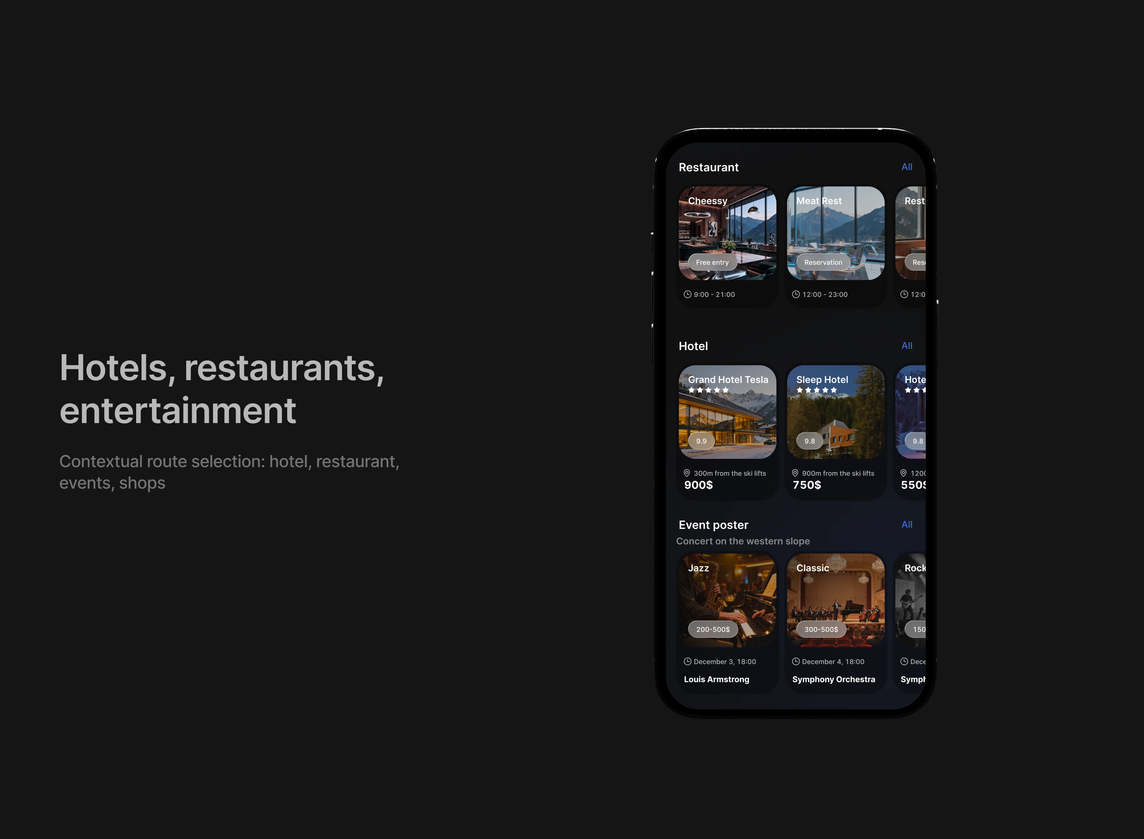 Tesla Ski Resort — Mobile App Concept — Изображение №6 — Интерфейсы на Dprofile