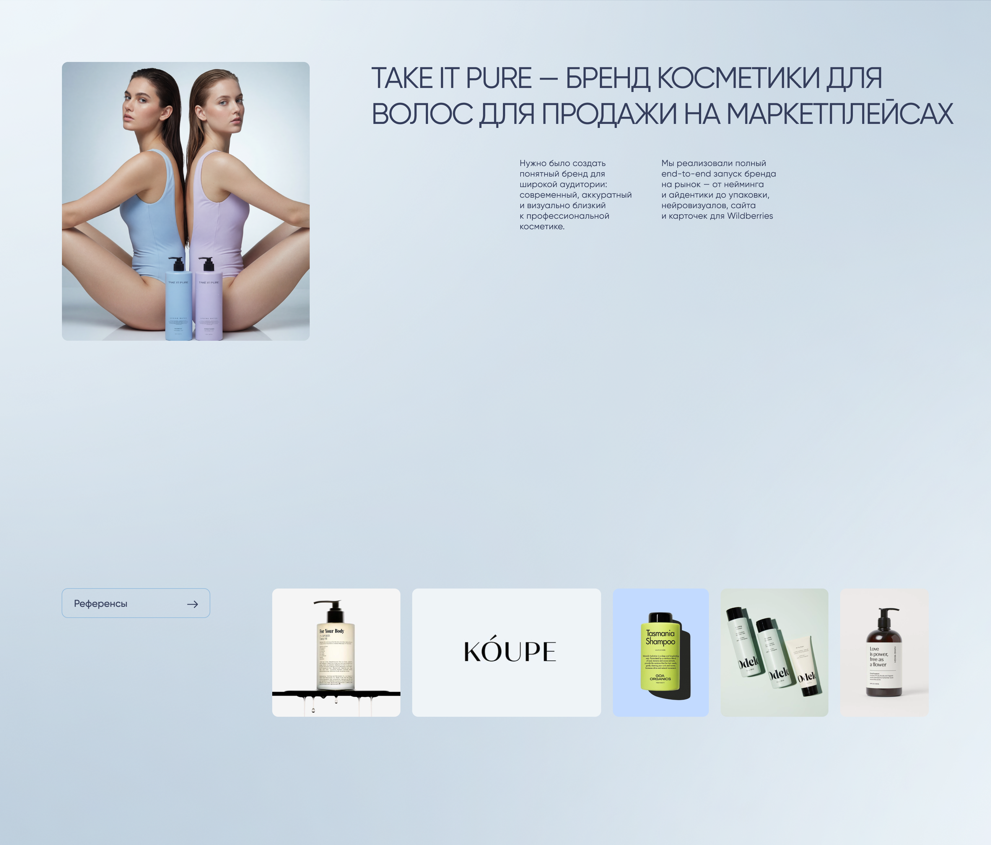 TAKE IT PURE | запуск бренда — Изображение №1 — Брендинг, Маркетинг на Dprofile