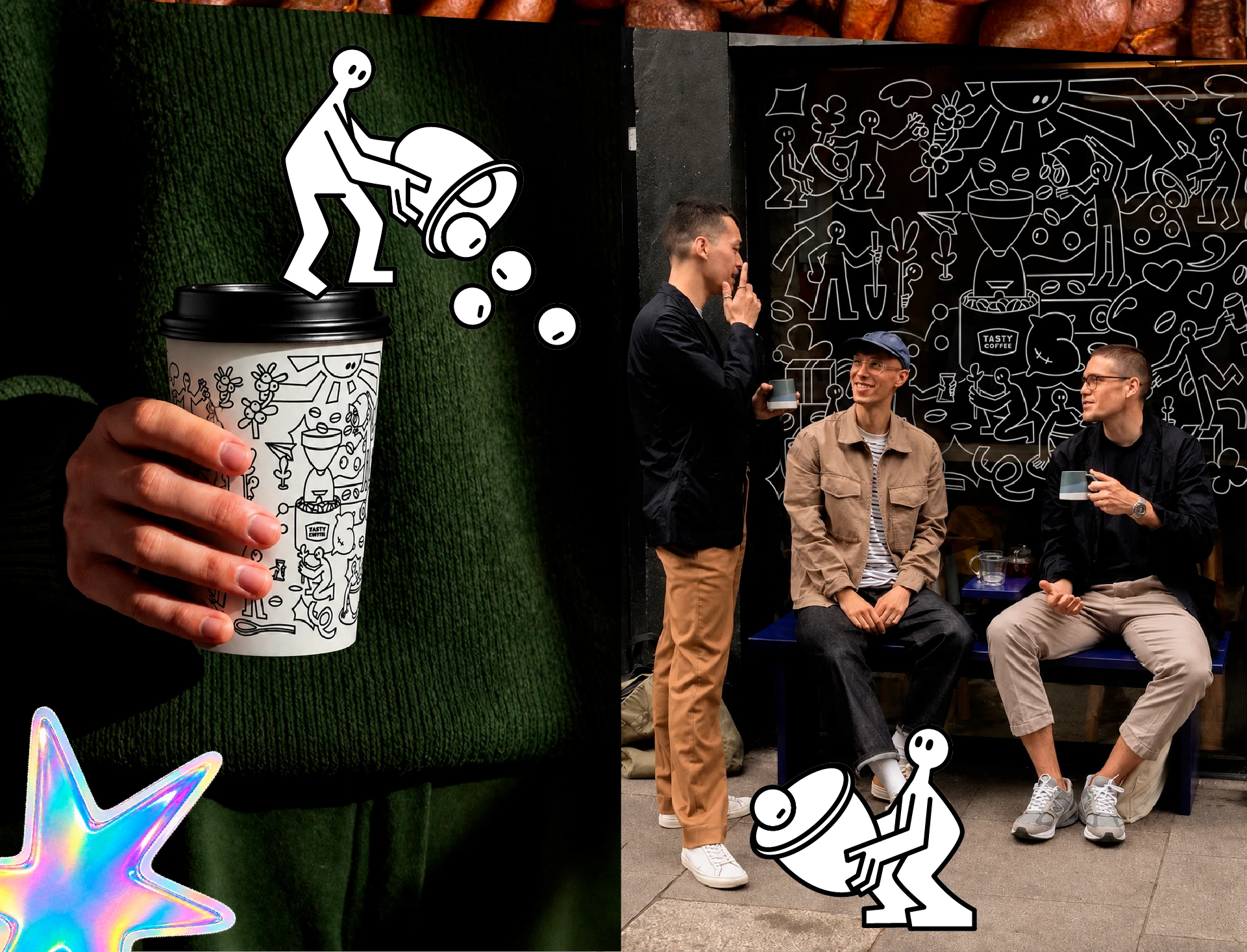 Бренд Виммельбух Концепт Проект для Tasty Coffee — Изображение №8 — Брендинг, Иллюстрация на Dprofile