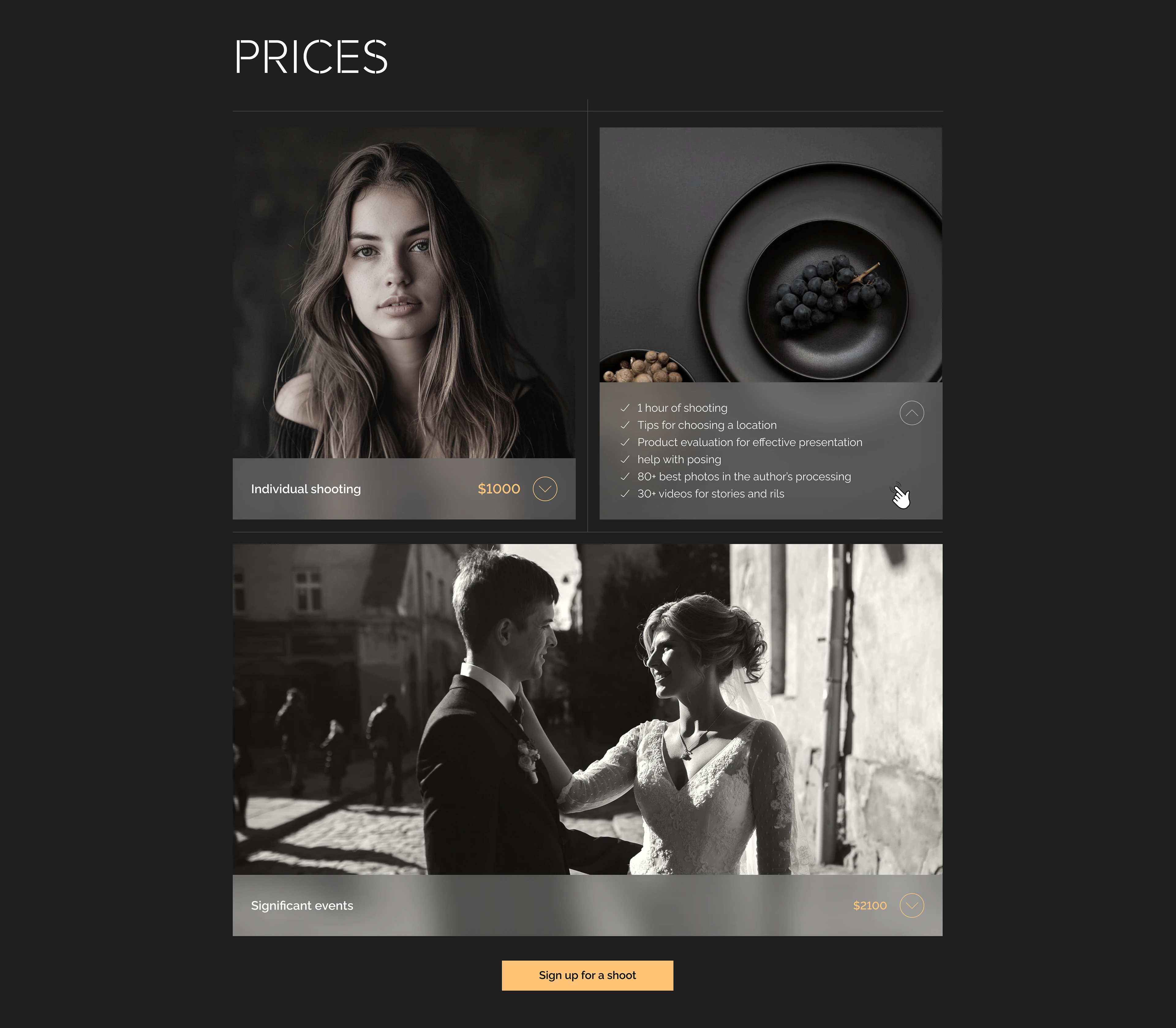 Лендинг для фотографа — Изображение №12 — Интерфейсы, Брендинг на Dprofile