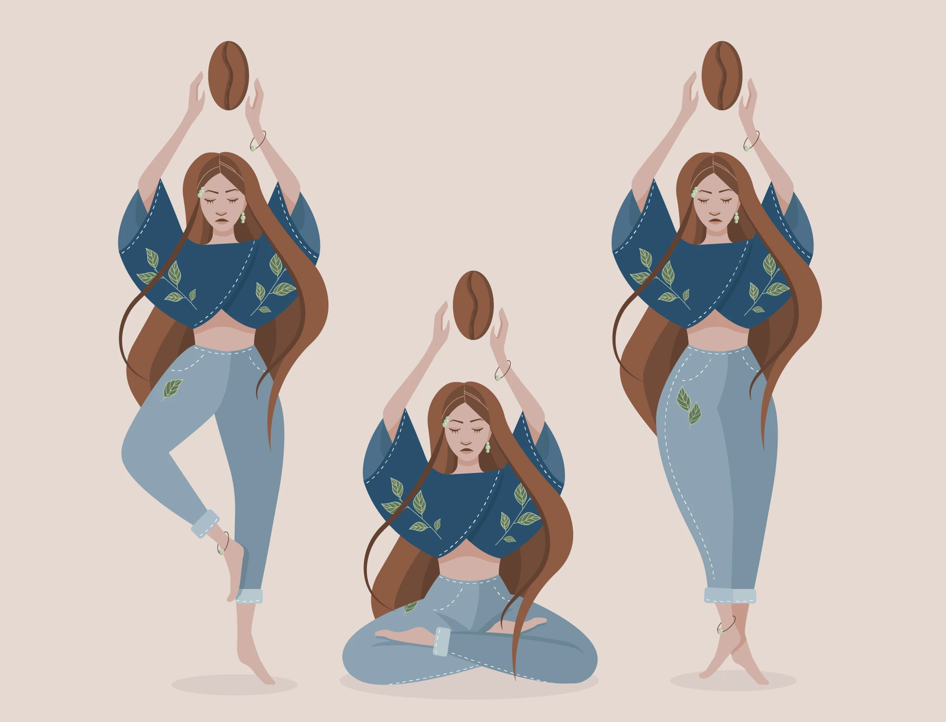 Дизайн стаканчиков "Кофейная дева" — Изображение №6 — Иллюстрация на Dprofile