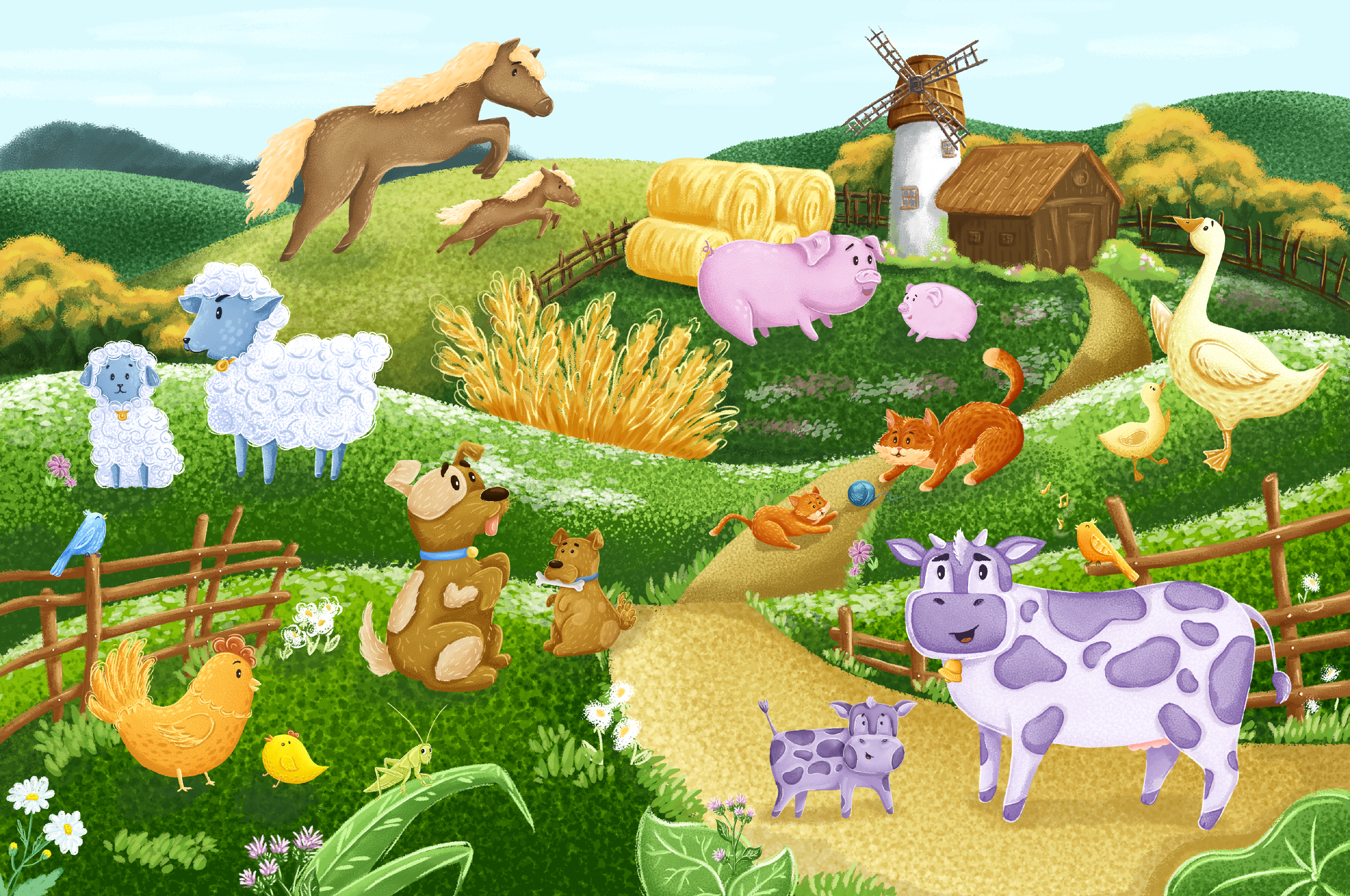 Интерактивная книга для детей с наклейками — Изображение №4 — Иллюстрация на Dprofile