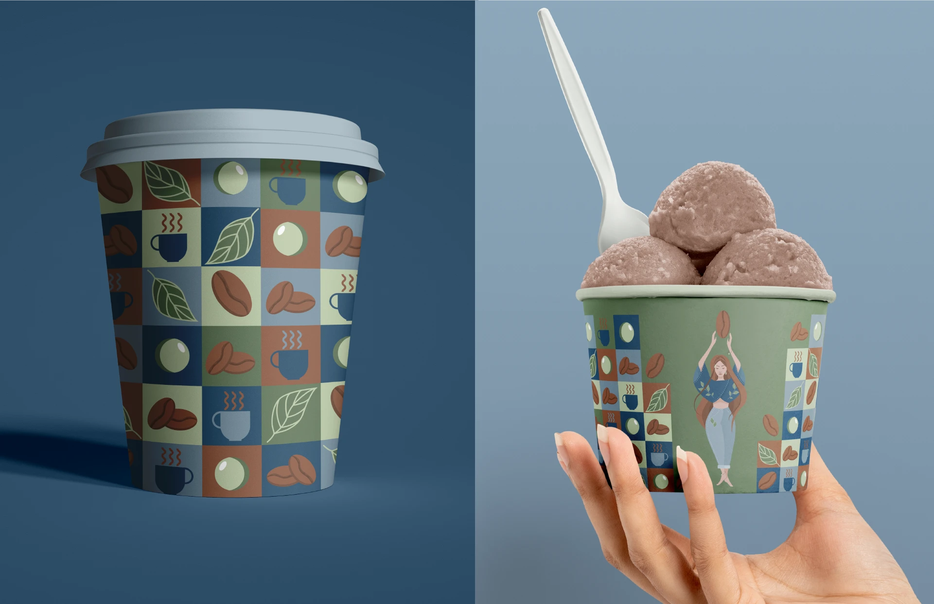 Дизайн стаканчиков "Кофейная дева" — Изображение №12 — Иллюстрация на Dprofile