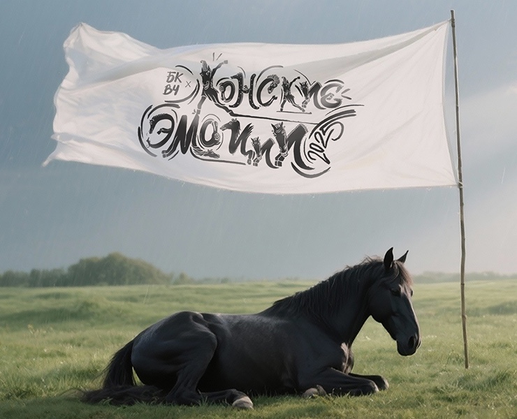 Конские эмоции в Буквальном челлендже'25 — Иллюстрация, Графика на Dprofile
