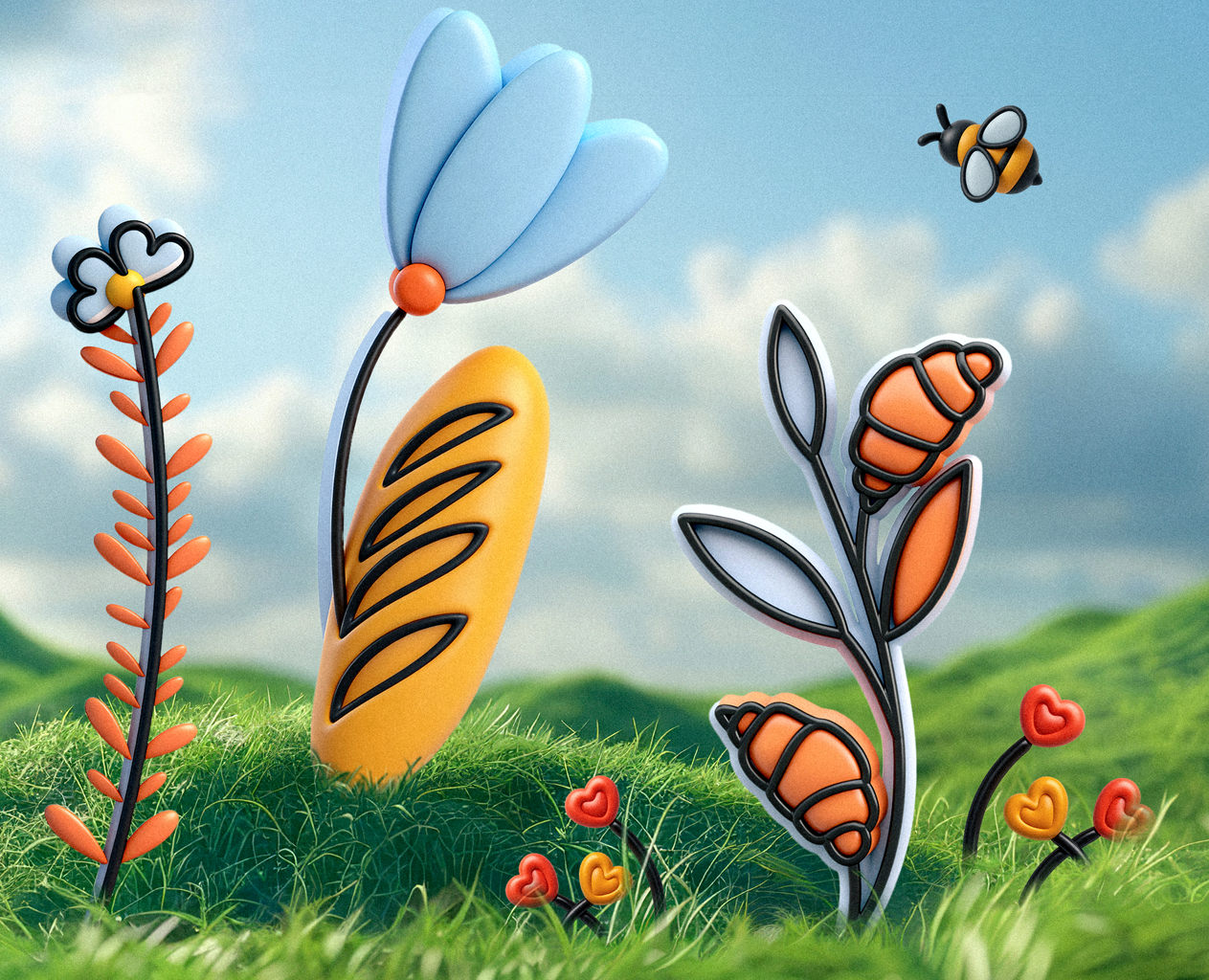 Cтаканчики для «Хлебник» | cups summer '25 — Брендинг, Графика на Dprofile