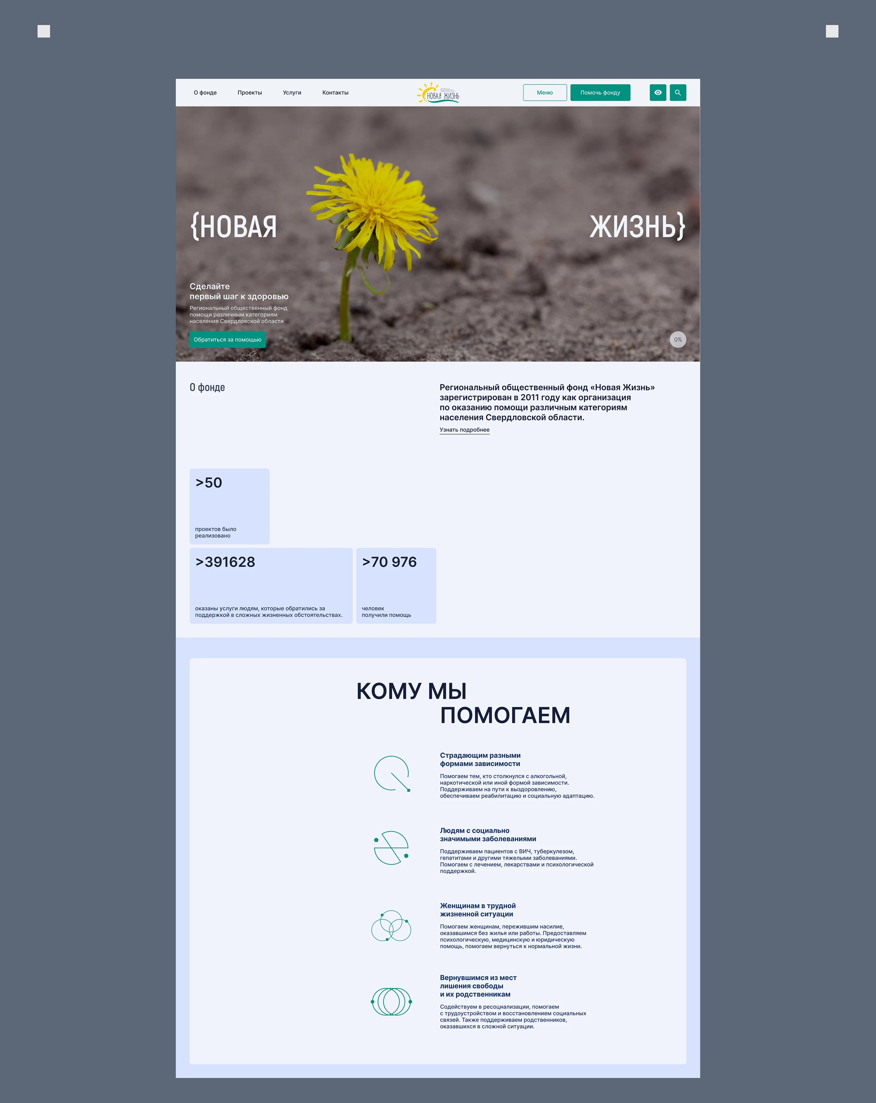 Новая Жизнь: Редизайн сайта для общественного фонда — Изображение №2 — Интерфейсы на Dprofile