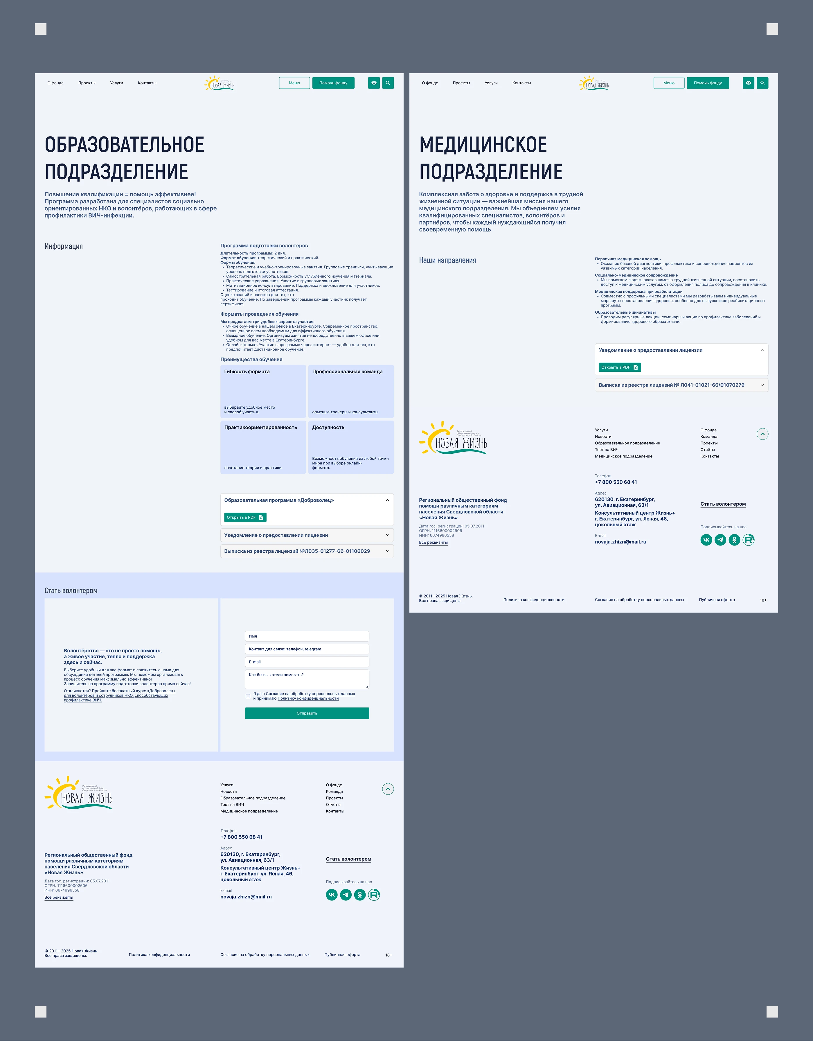 Новая Жизнь: Редизайн сайта для общественного фонда — Изображение №17 — Интерфейсы на Dprofile