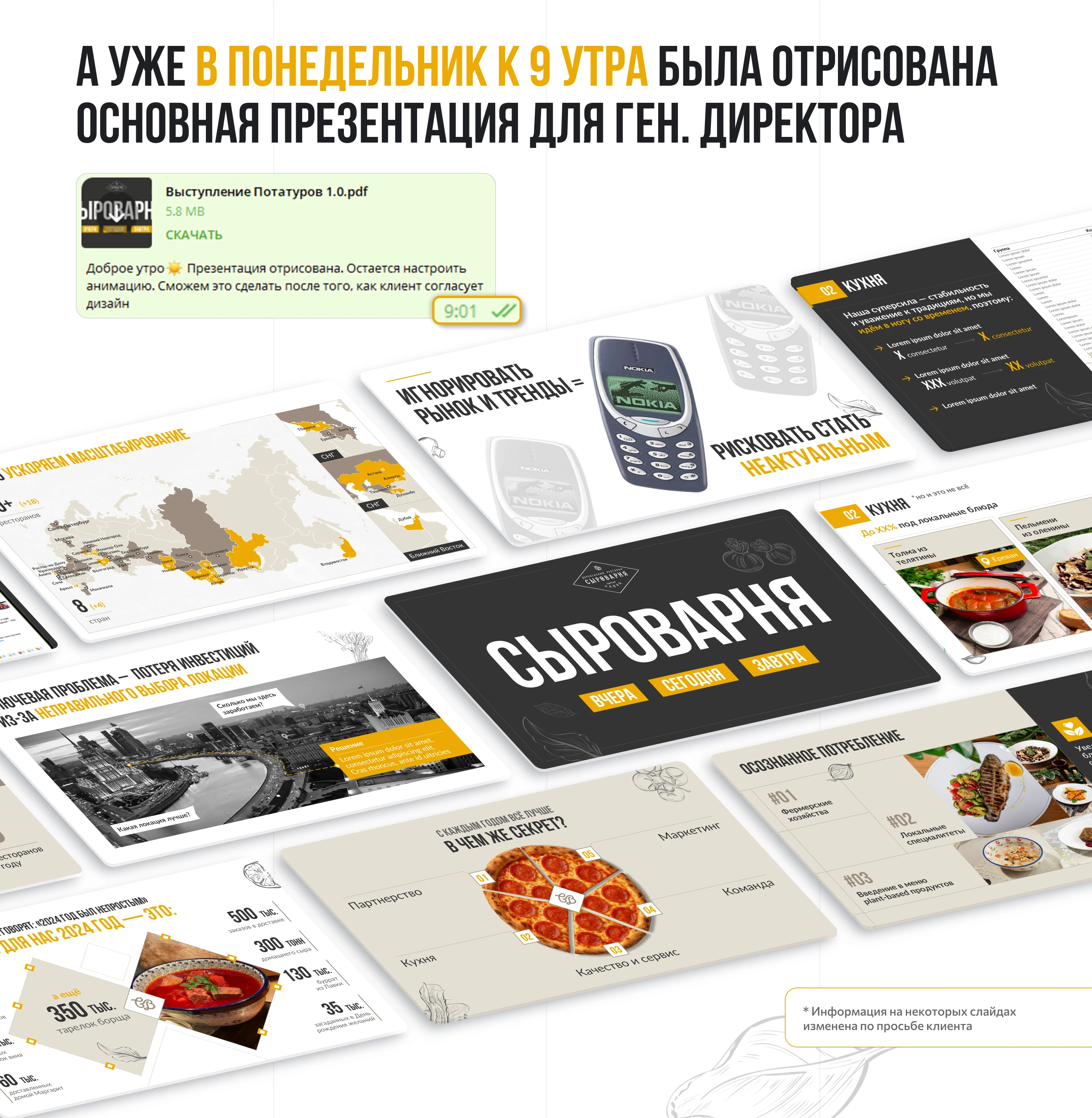 Презентации для ТОПов Сыроварни | Presentation | Презентация | Дизайн презентаций — Изображение №11 — Графика, Маркетинг на Dprofile