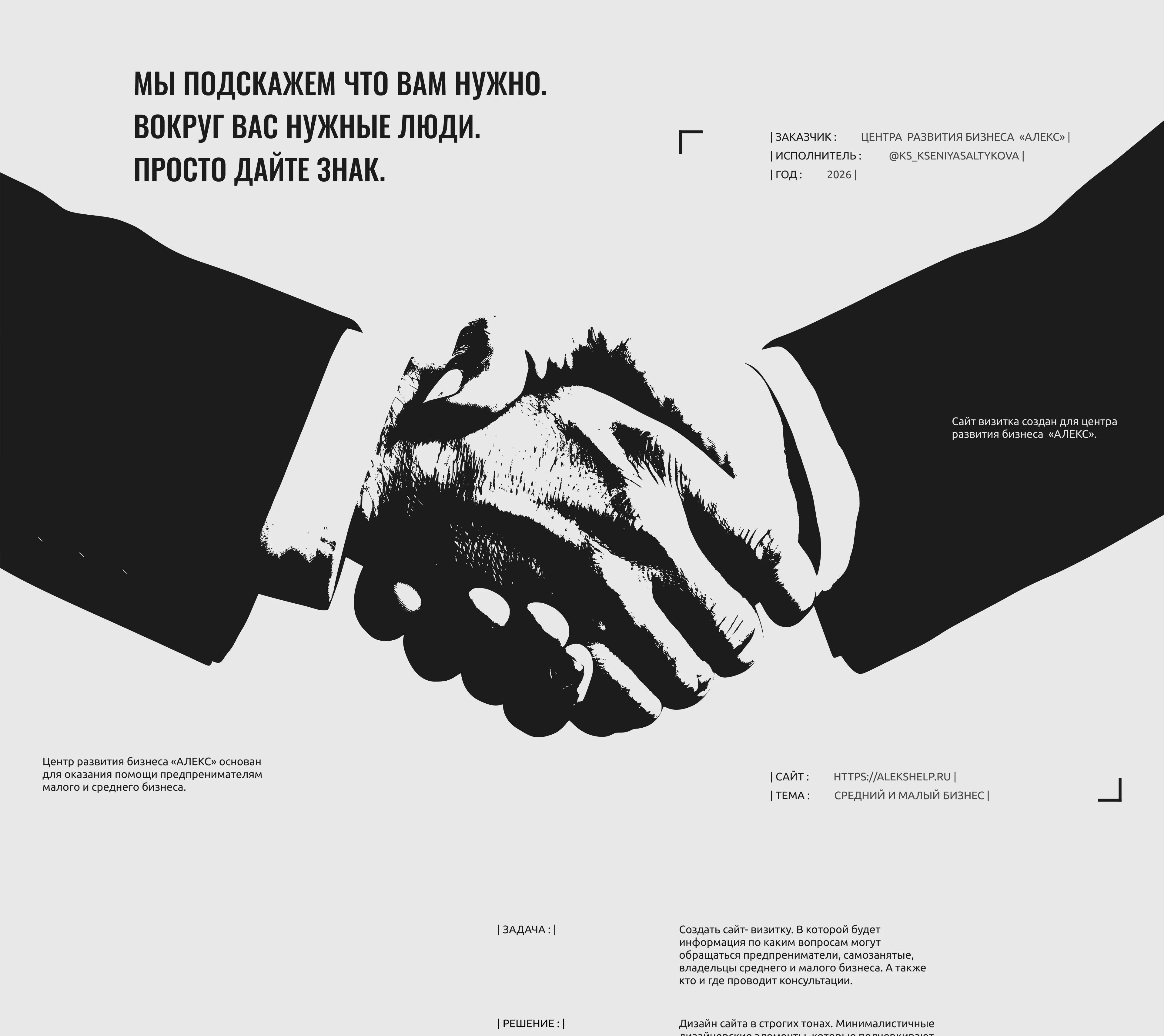 Сайт-визитка для центра по развитию бизнеса — Изображение №1 — Интерфейсы на Dprofile